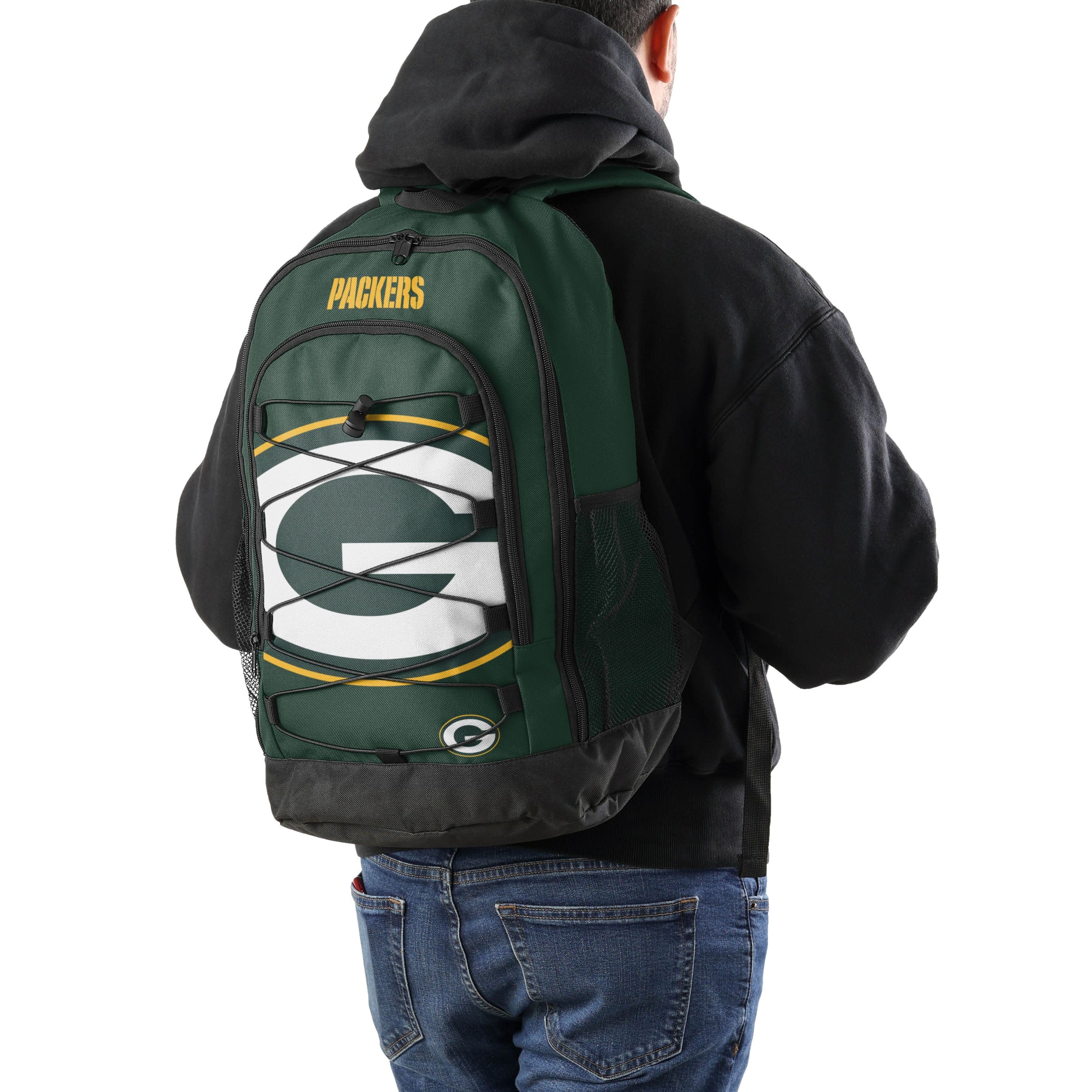 Green Bay Packers NFL Big Logo Bungee Backpack - Image 4