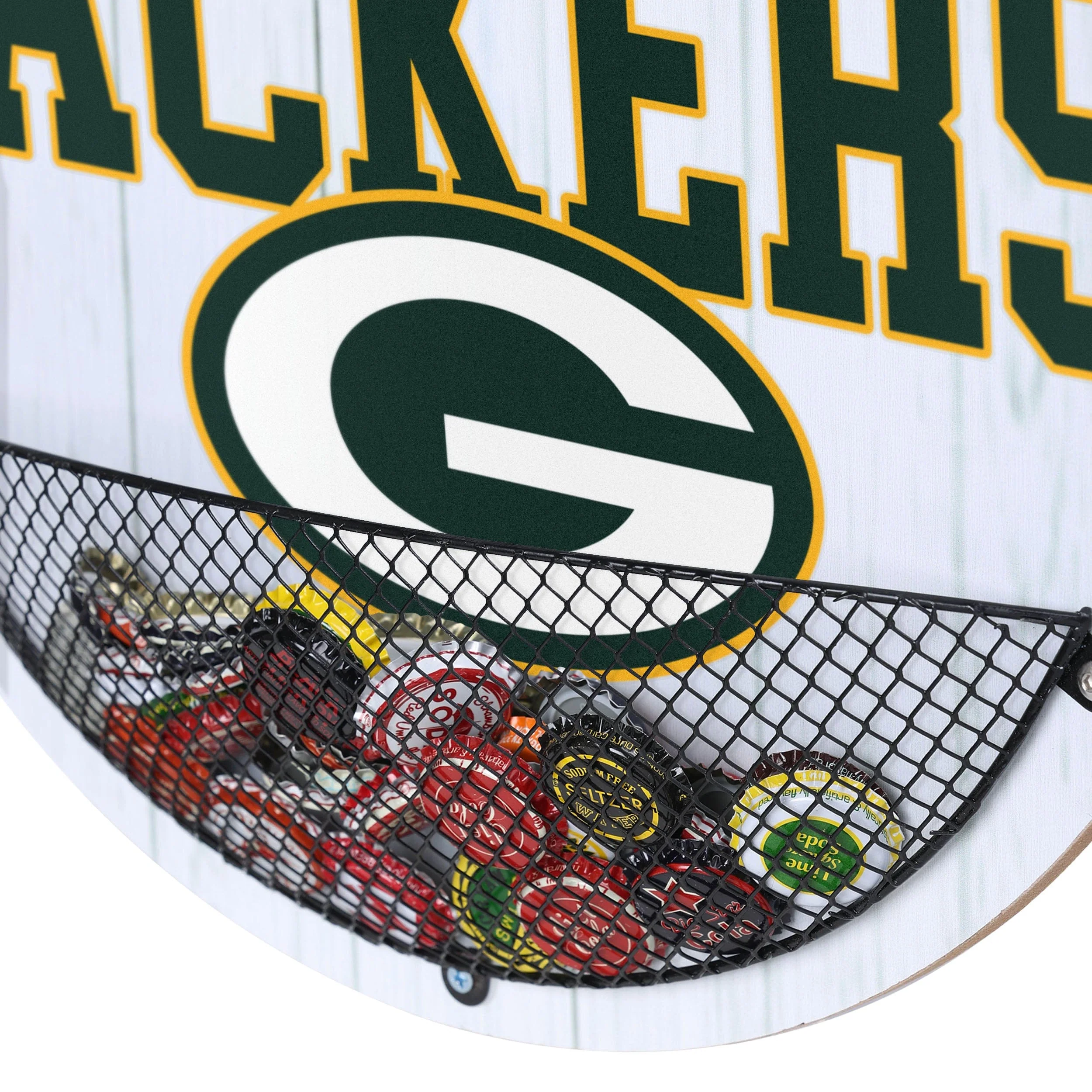 Green Bay Packers NFL Bottle Opener Cap Catcher Wall Sign - Image 4
