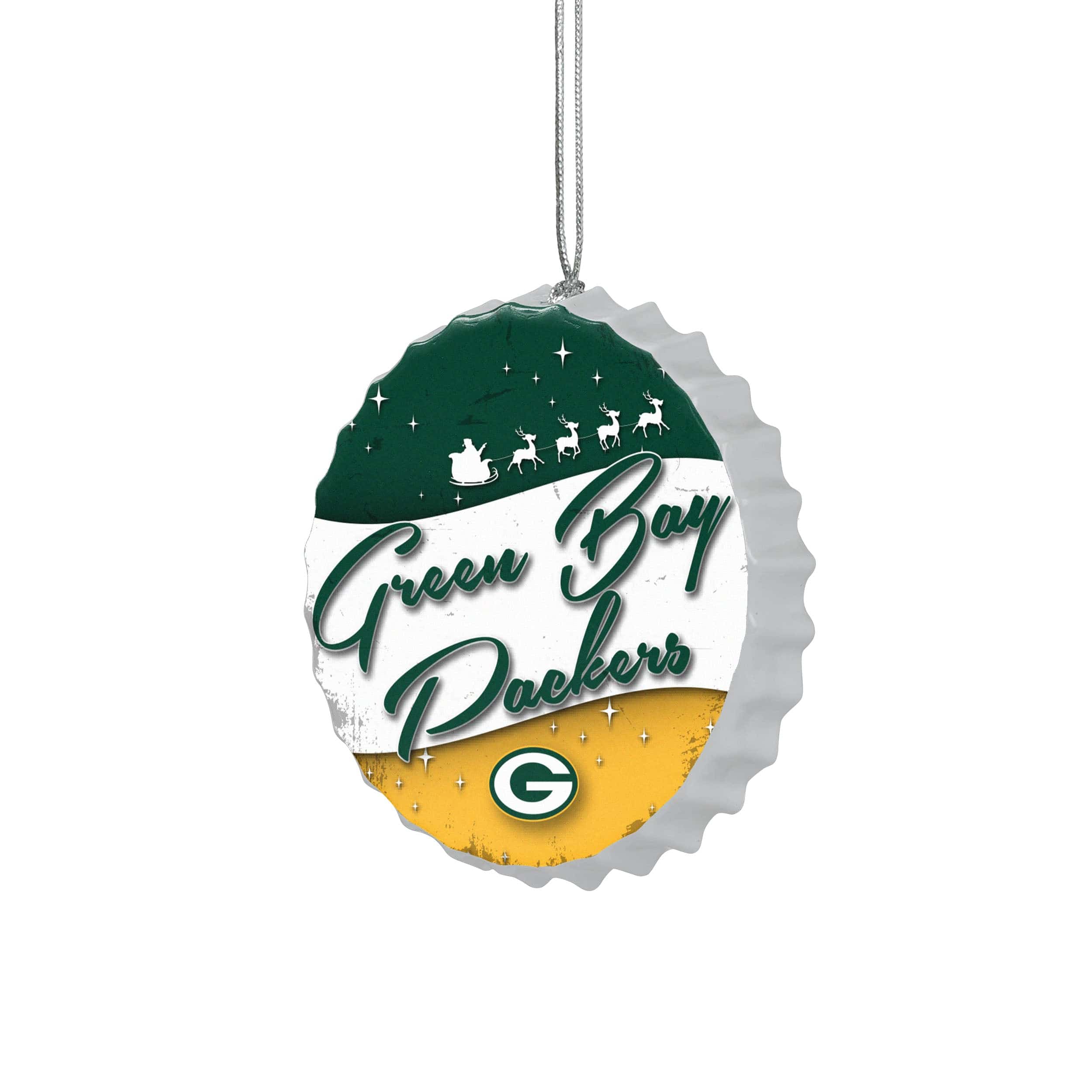 Green Bay Packers NFL Bottlecap Sign Ornament - Image 2