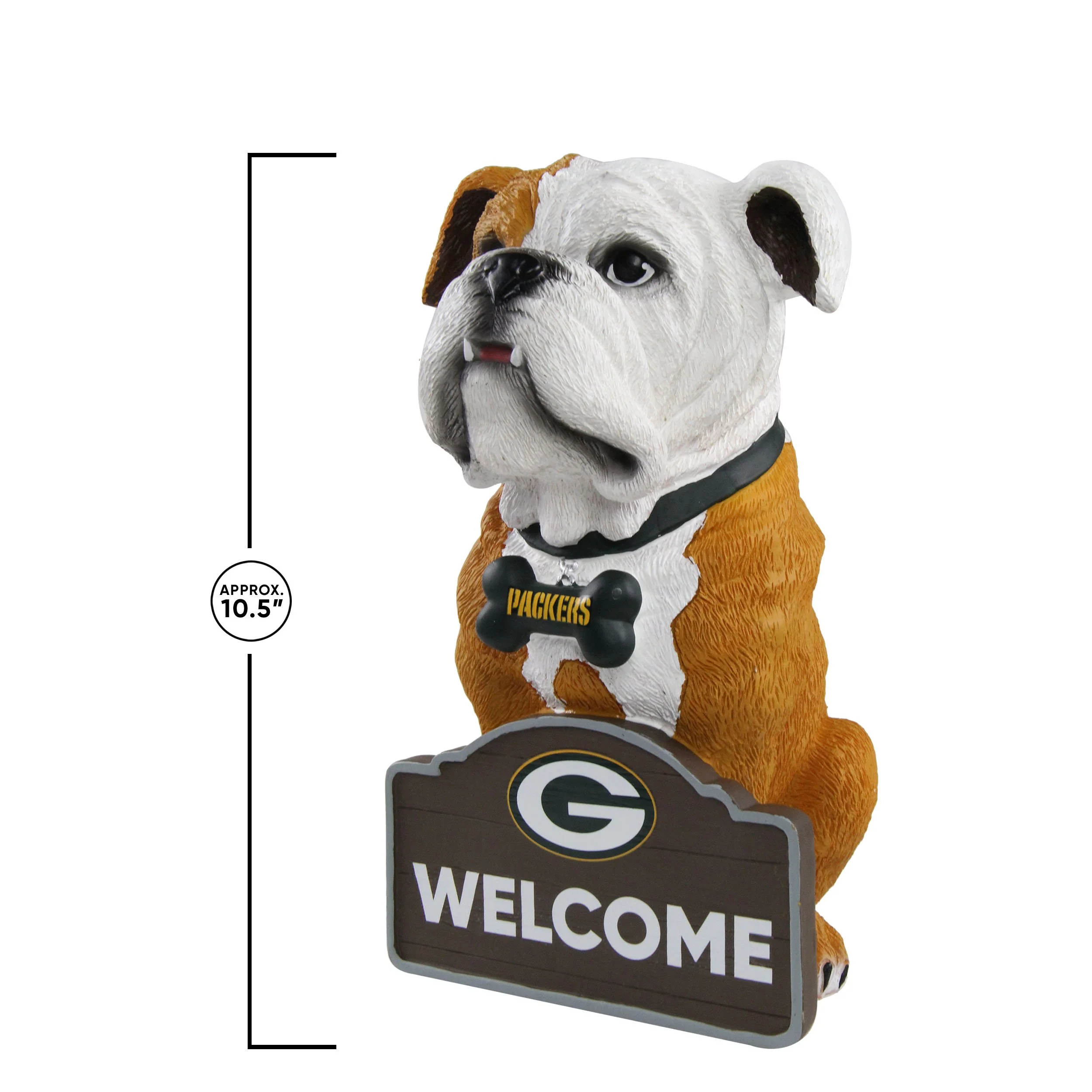 Green Bay Packers NFL Bulldog Statue - Image 2