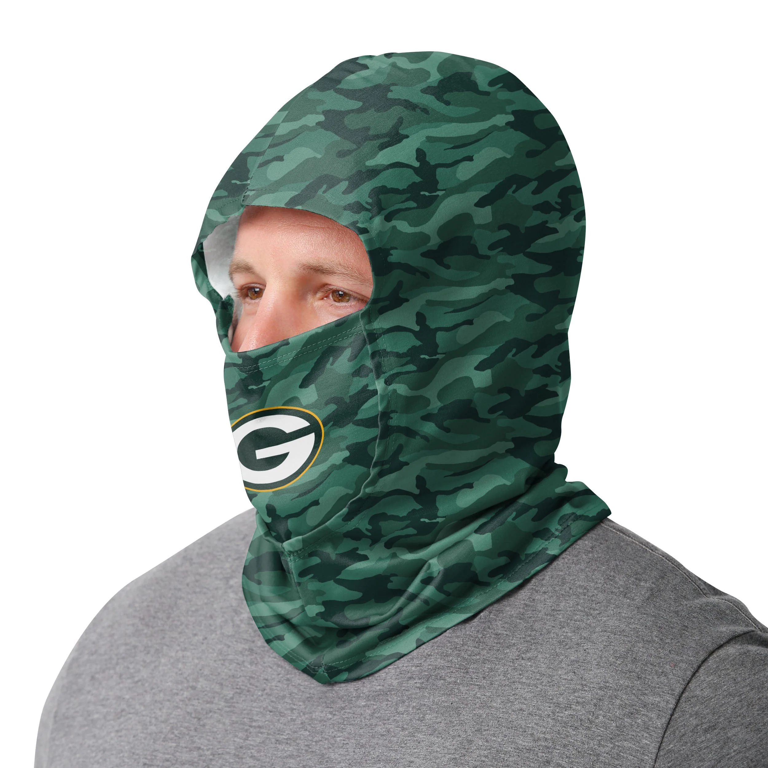 Green Bay Packers NFL Camo Lightweight Hooded Gaiter - Image 2