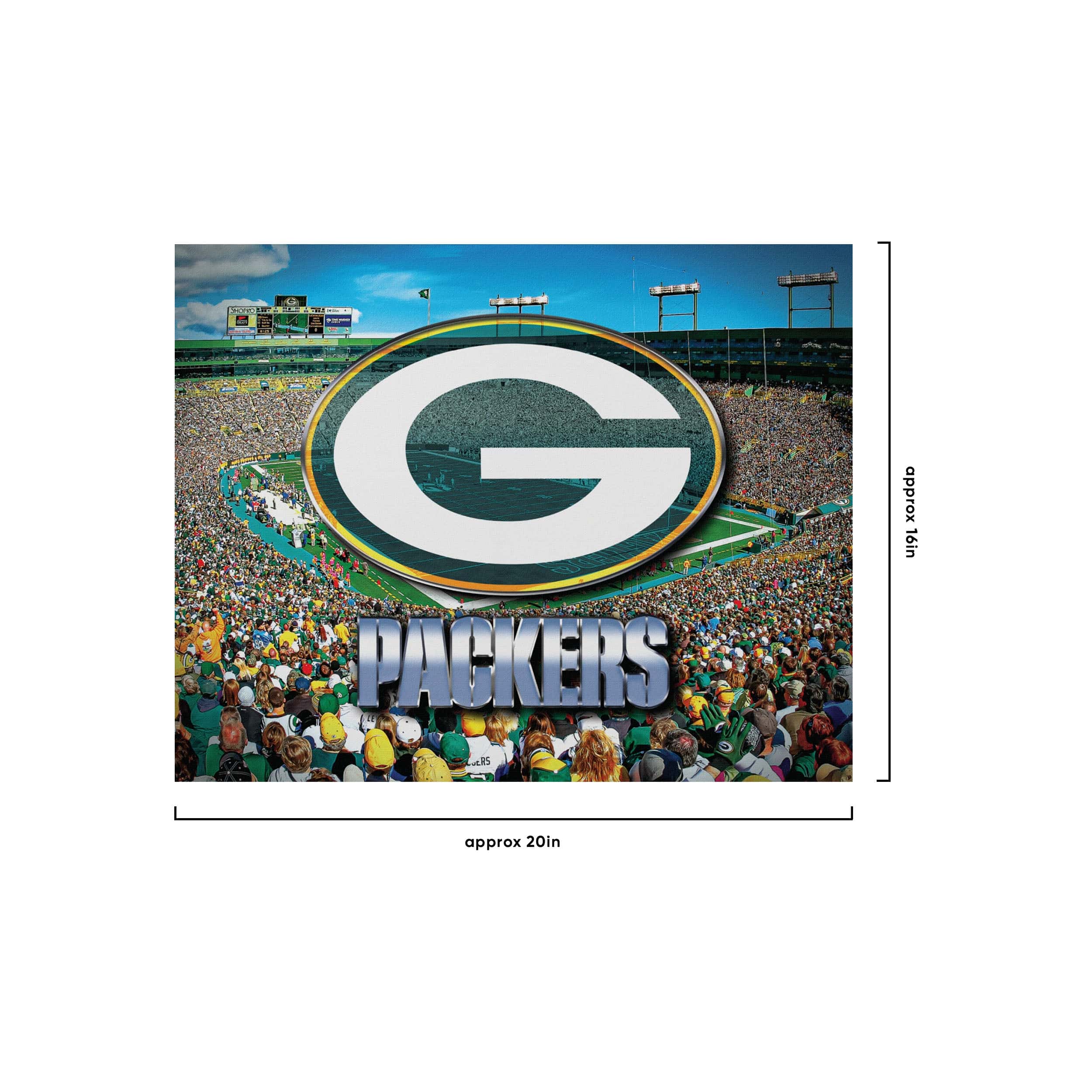 Green Bay Packers NFL Canvas Wall Sign - Image 4