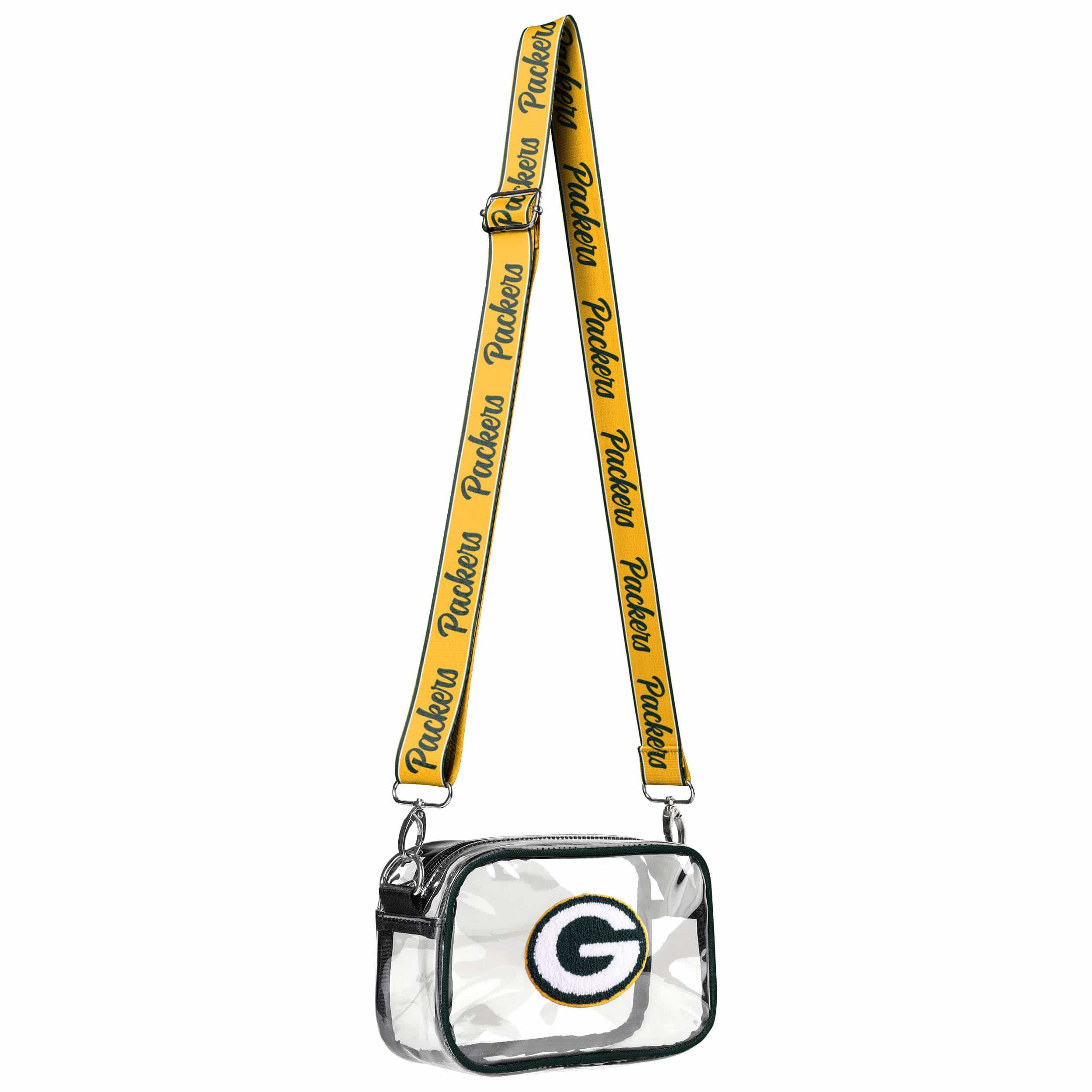Green Bay Packers NFL Chenille Logo Clear Crossbody Bag (PREORDER - SHIPS EARLY JUNE) - Image 2