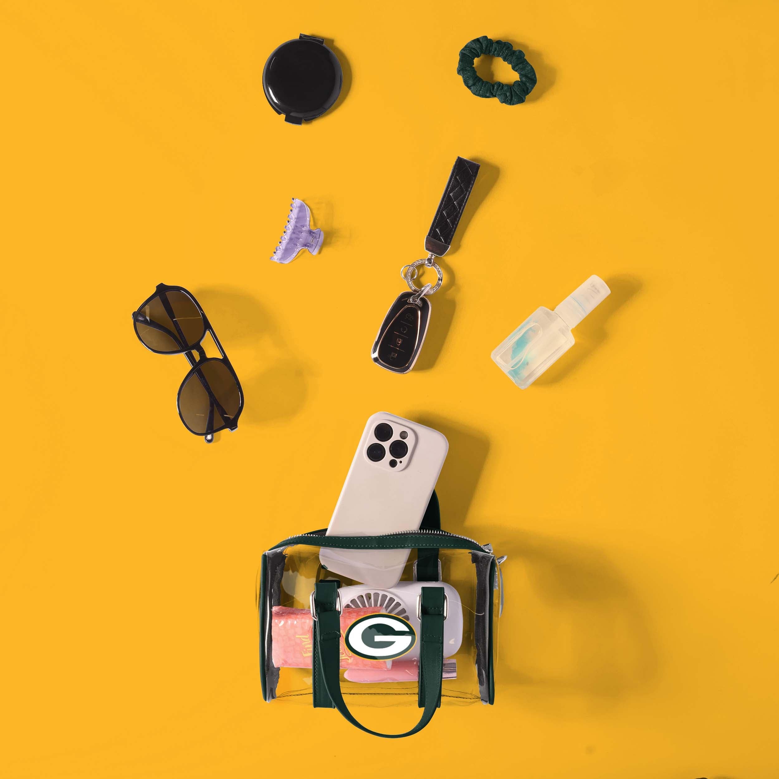 Green Bay Packers NFL Clear Barrel Bag - Image 3