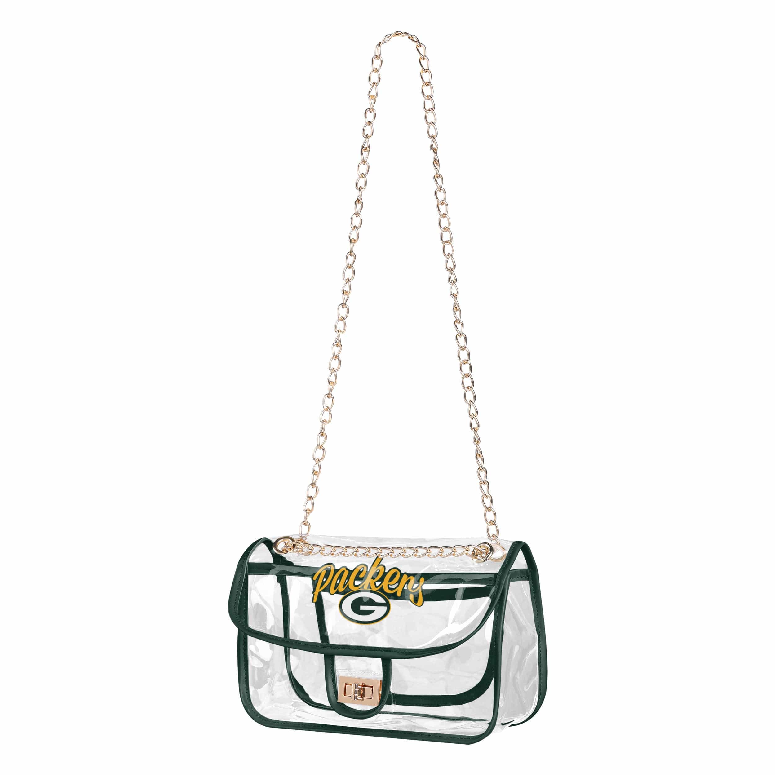Green Bay Packers NFL Clear Crossbody Chain Bag - Image 2