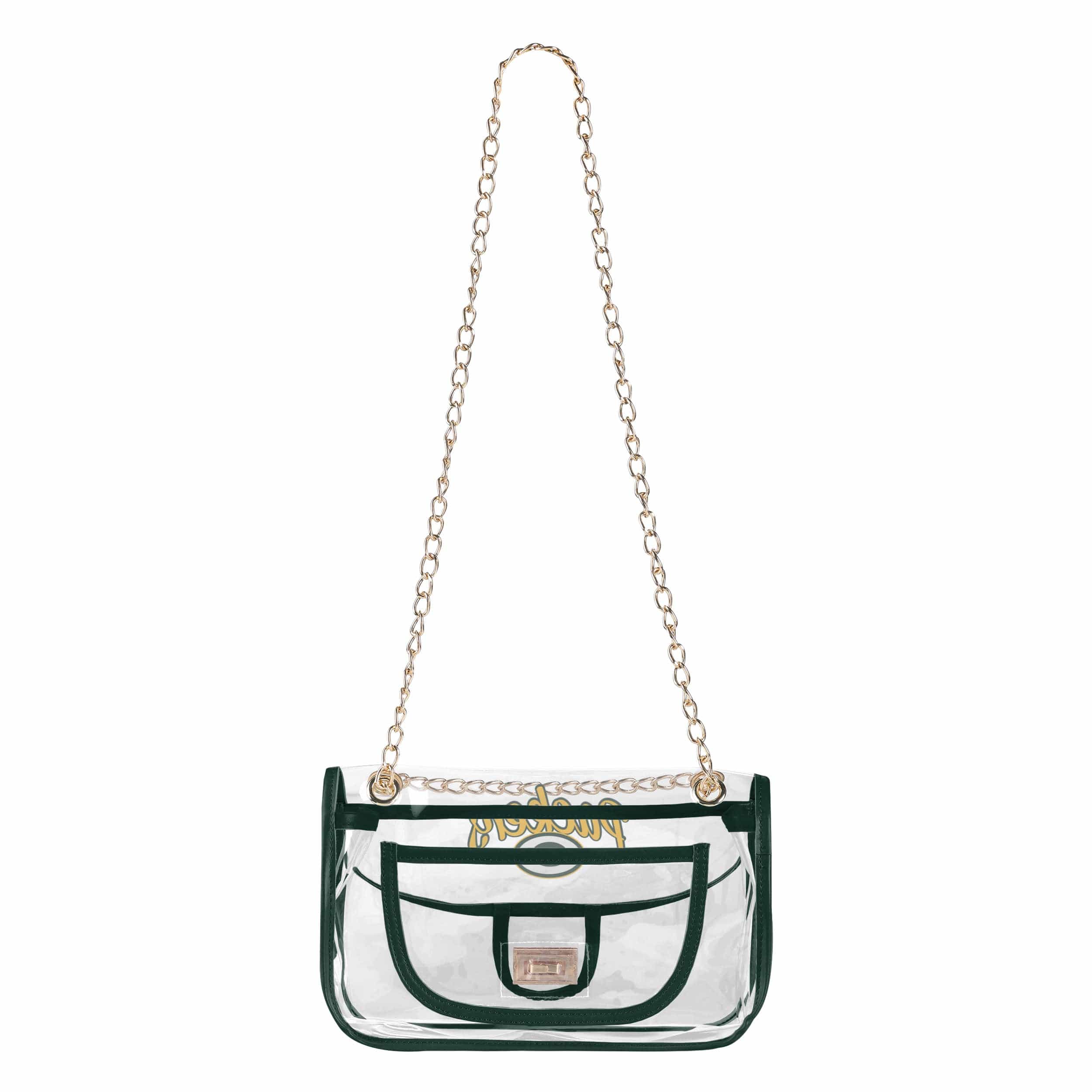 Green Bay Packers NFL Clear Crossbody Chain Bag - Image 4