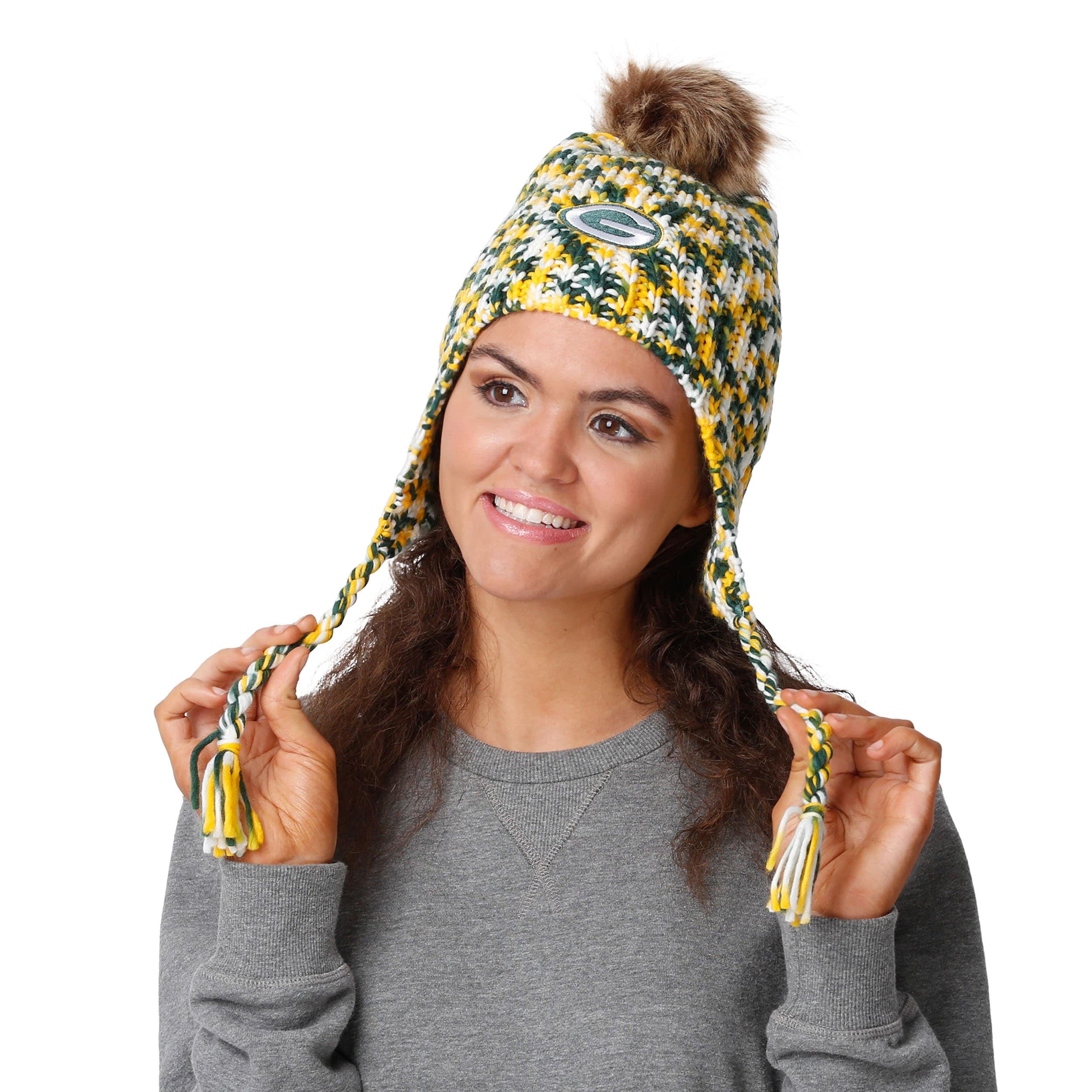 Green Bay Packers NFL Colorblend Knit Pom Beanie - Image 2