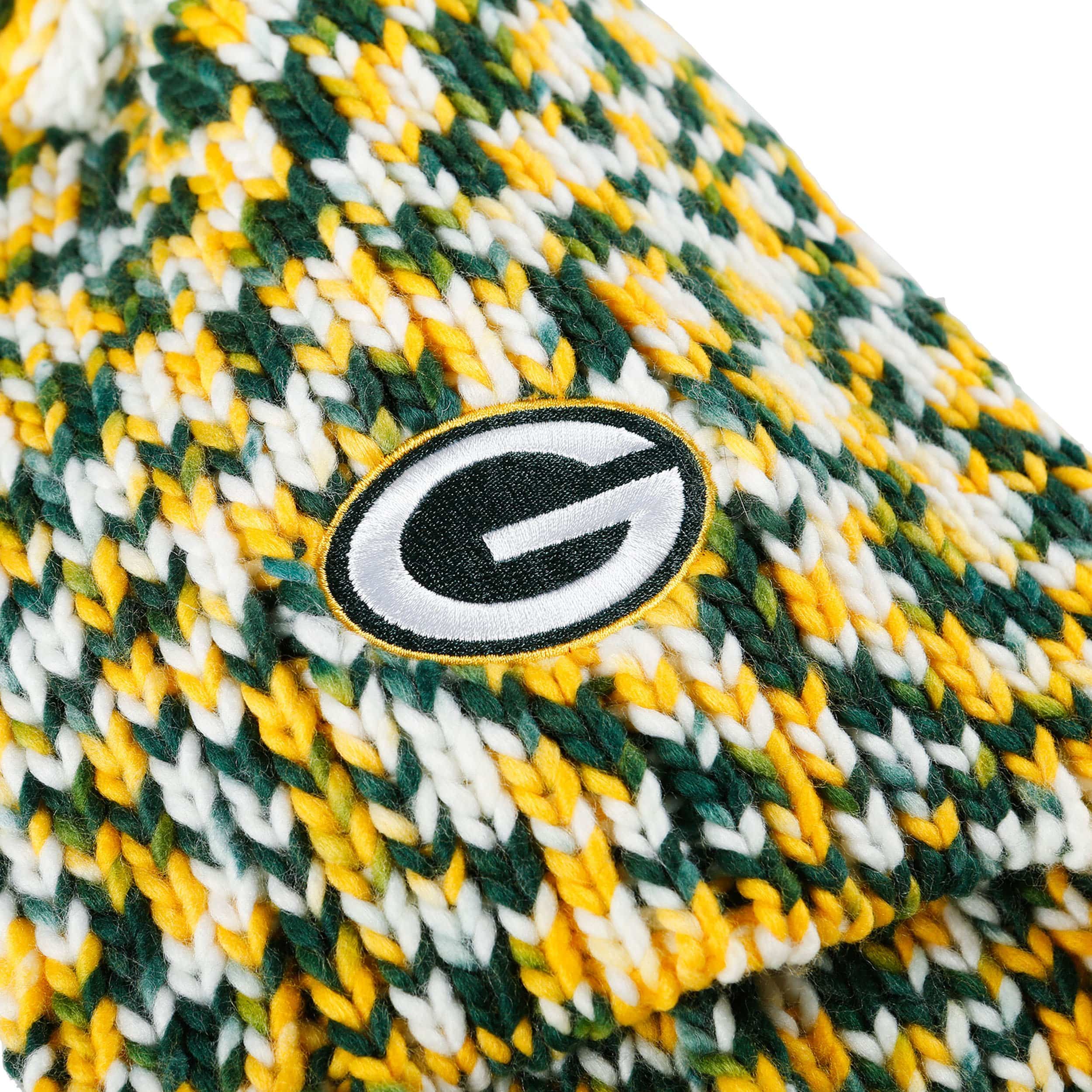 Green Bay Packers NFL Colorblend Knit Pom Beanie - Image 3