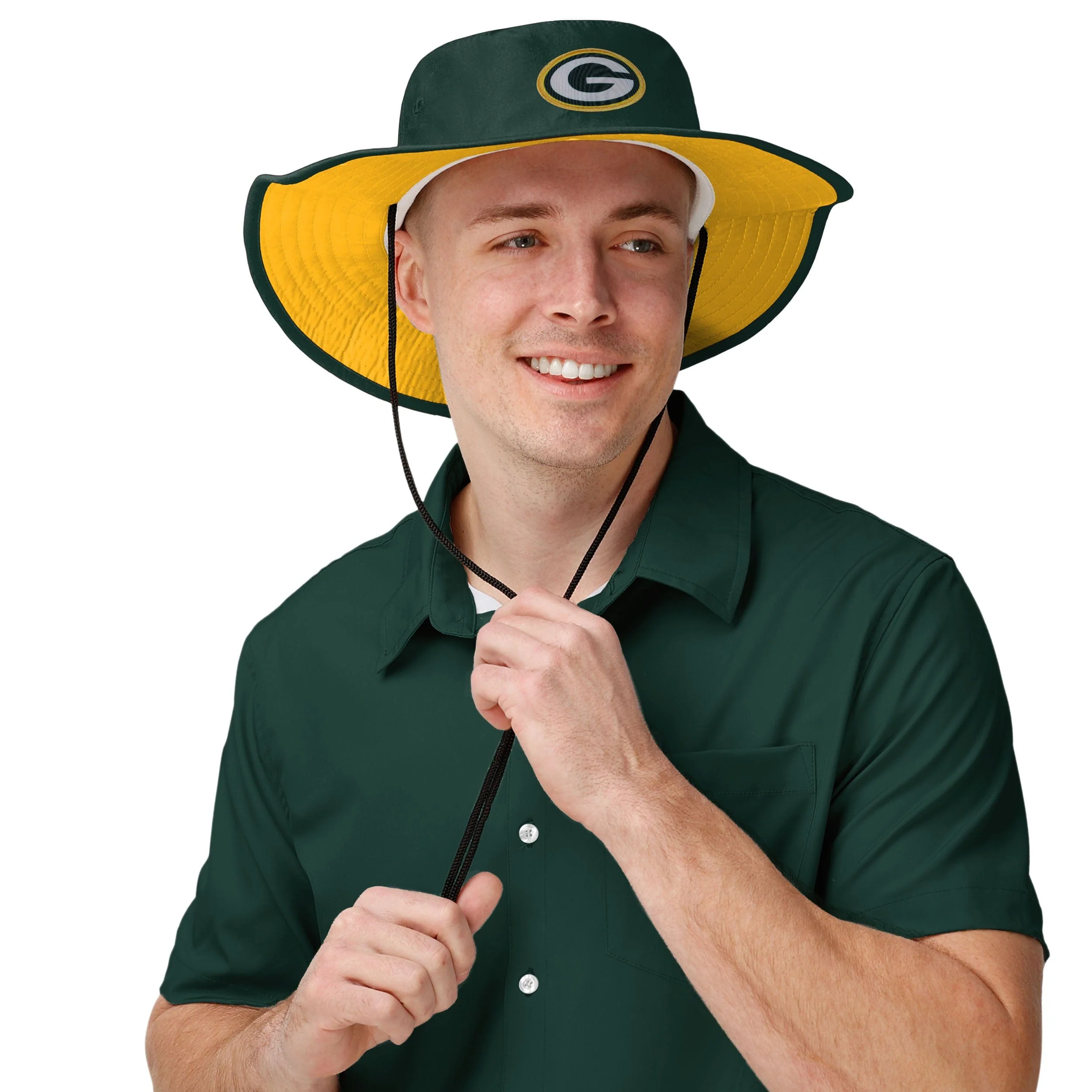 Green Bay Packers NFL Colorblock Boonie Hat - Image 3