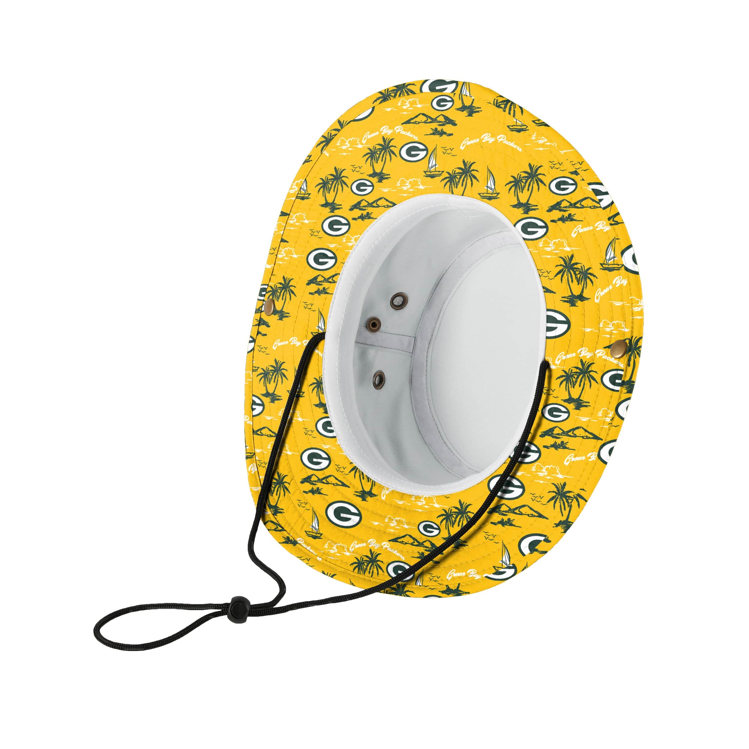 Green Bay Packers NFL Cropped Big Logo Hybrid Boonie Hat - Image 5
