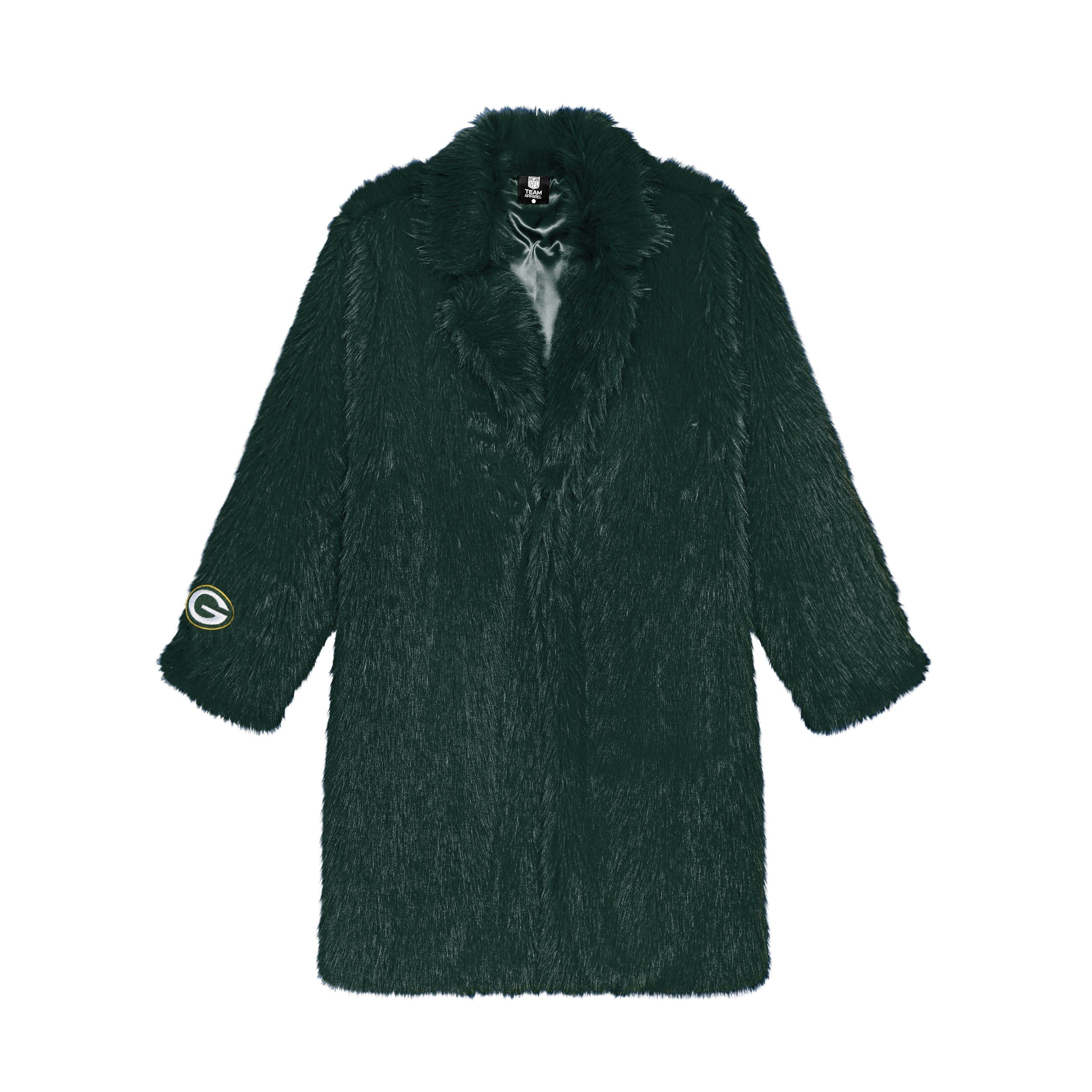 Green Bay Packers NFL Faux Fur Long Jacket - Image 4