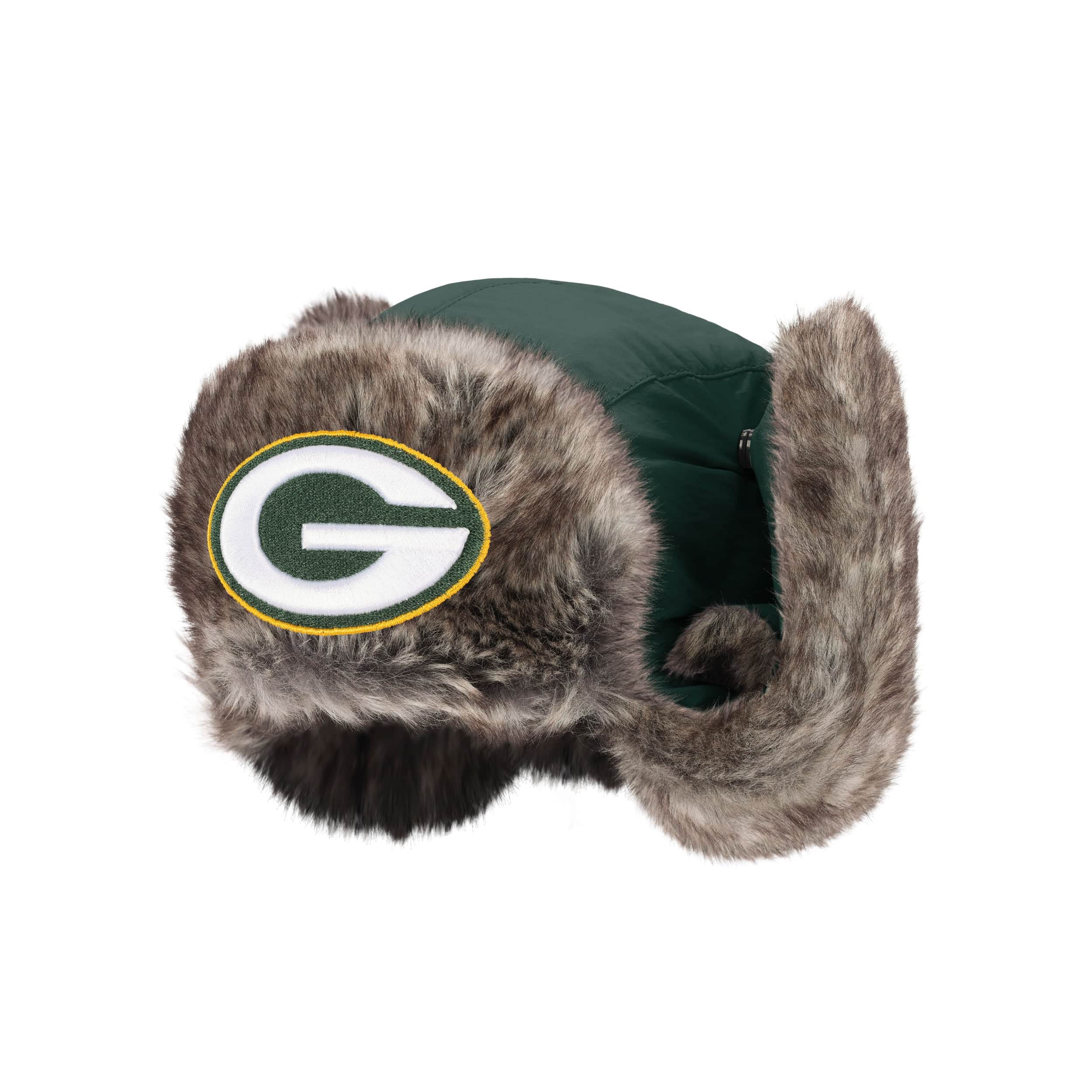 Green Bay Packers NFL Faux Fur Trapper Hat - Image 4