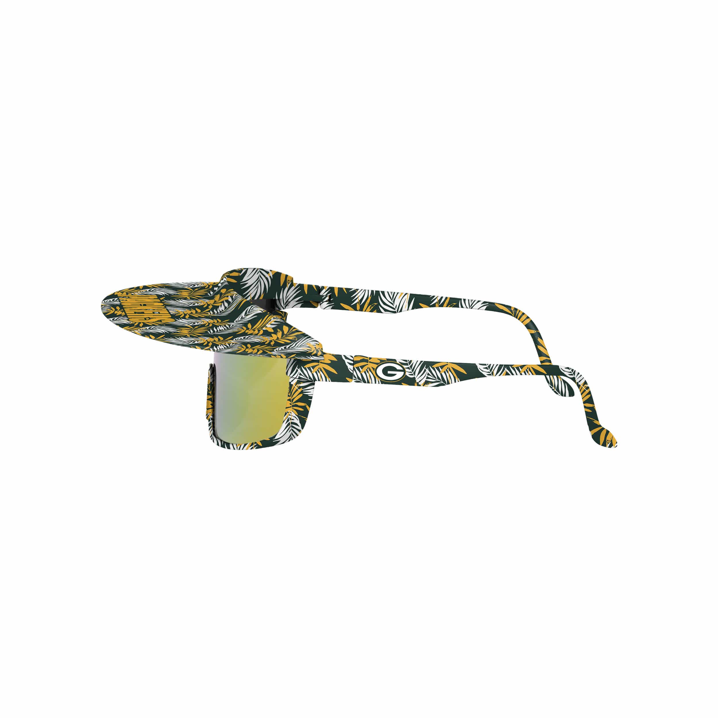 Green Bay Packers NFL Floral Visor Sunglasses - Image 3