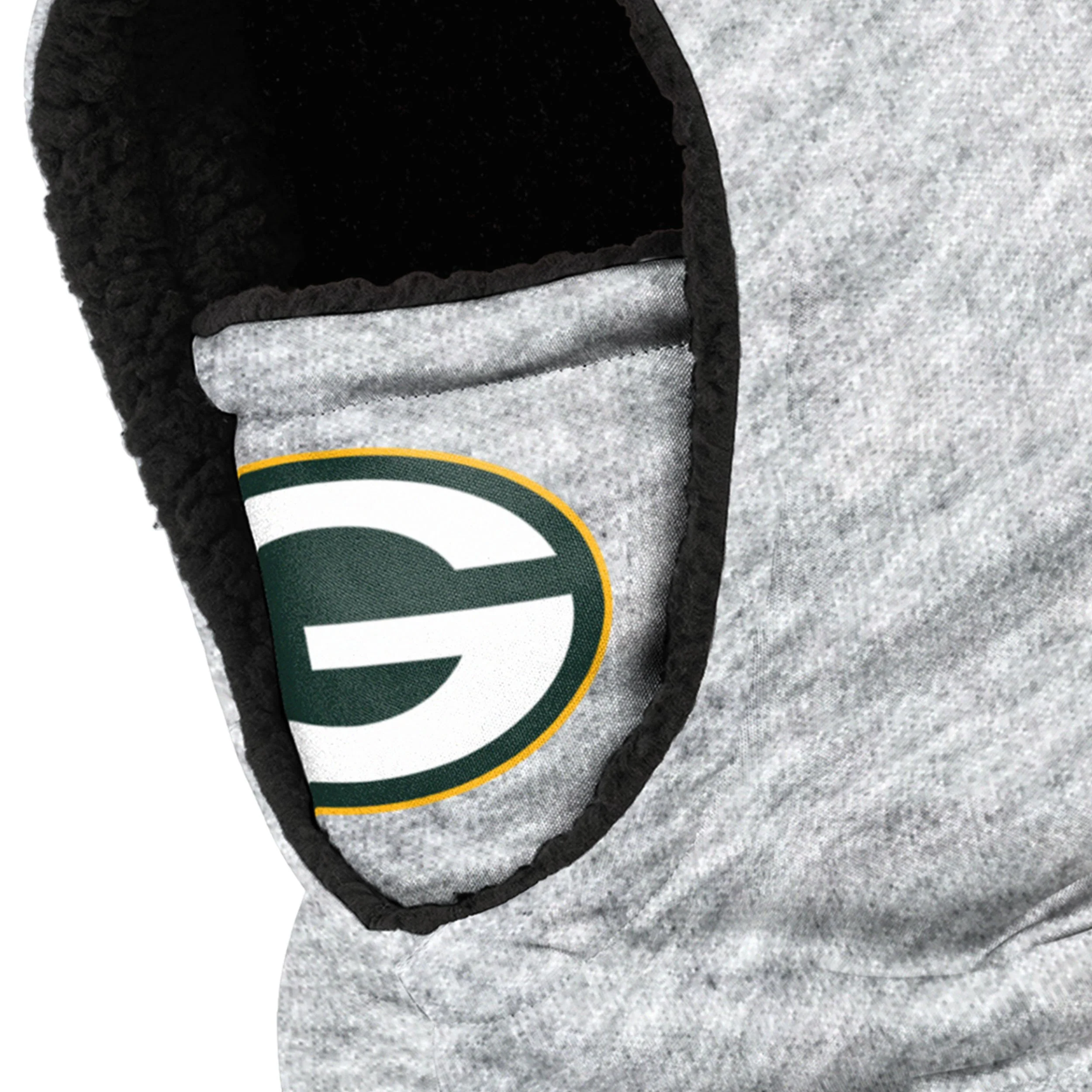 Green Bay Packers NFL Heather Grey Big Logo Hooded Gaiter - Image 3