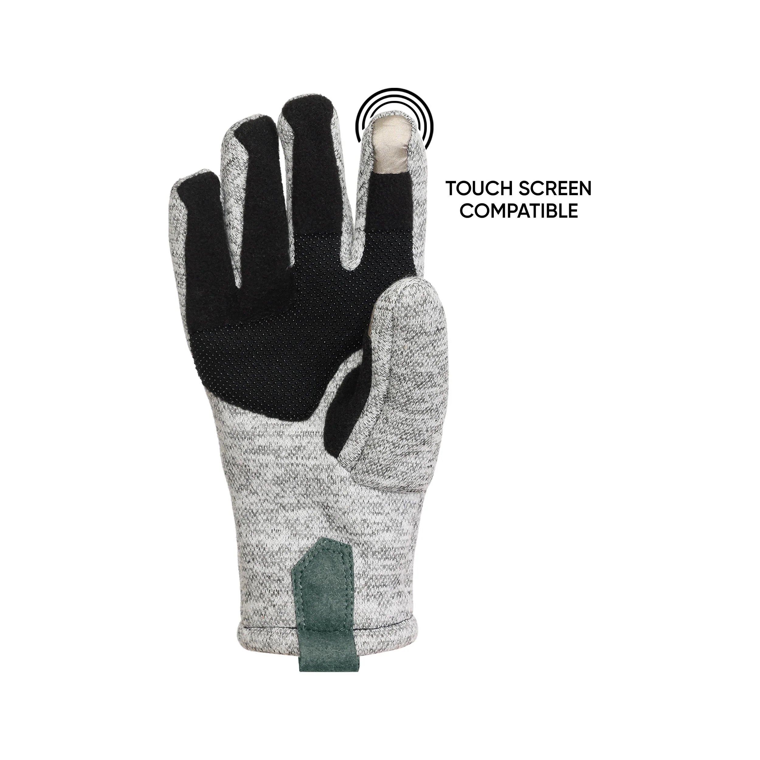 Green Bay Packers NFL Heather Grey Insulated Gloves - Image 3