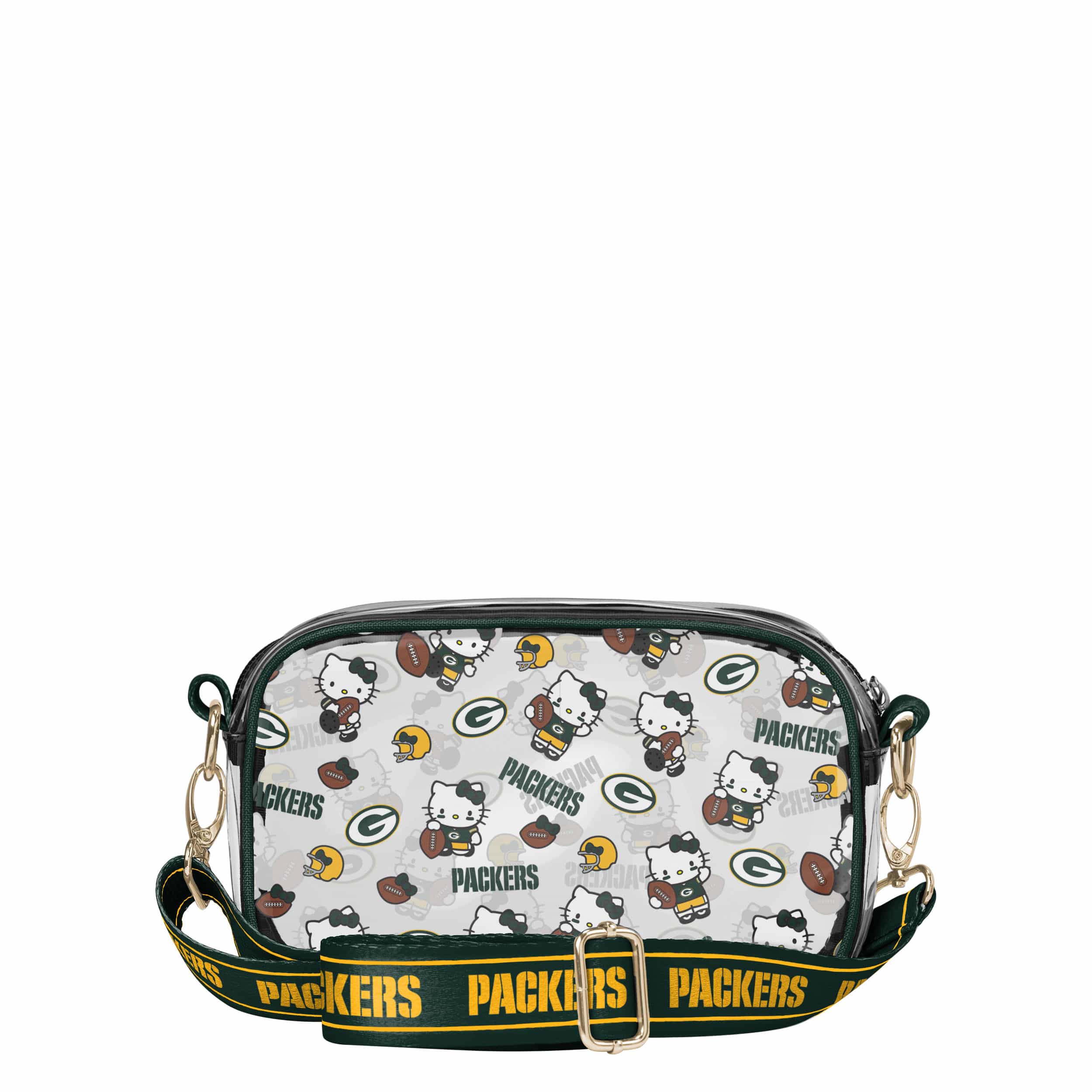 Green Bay Packers NFL Hello Kitty® Clear Crossbody Bag - (PREORDER - SHIPS MID JUNE) - Image 5