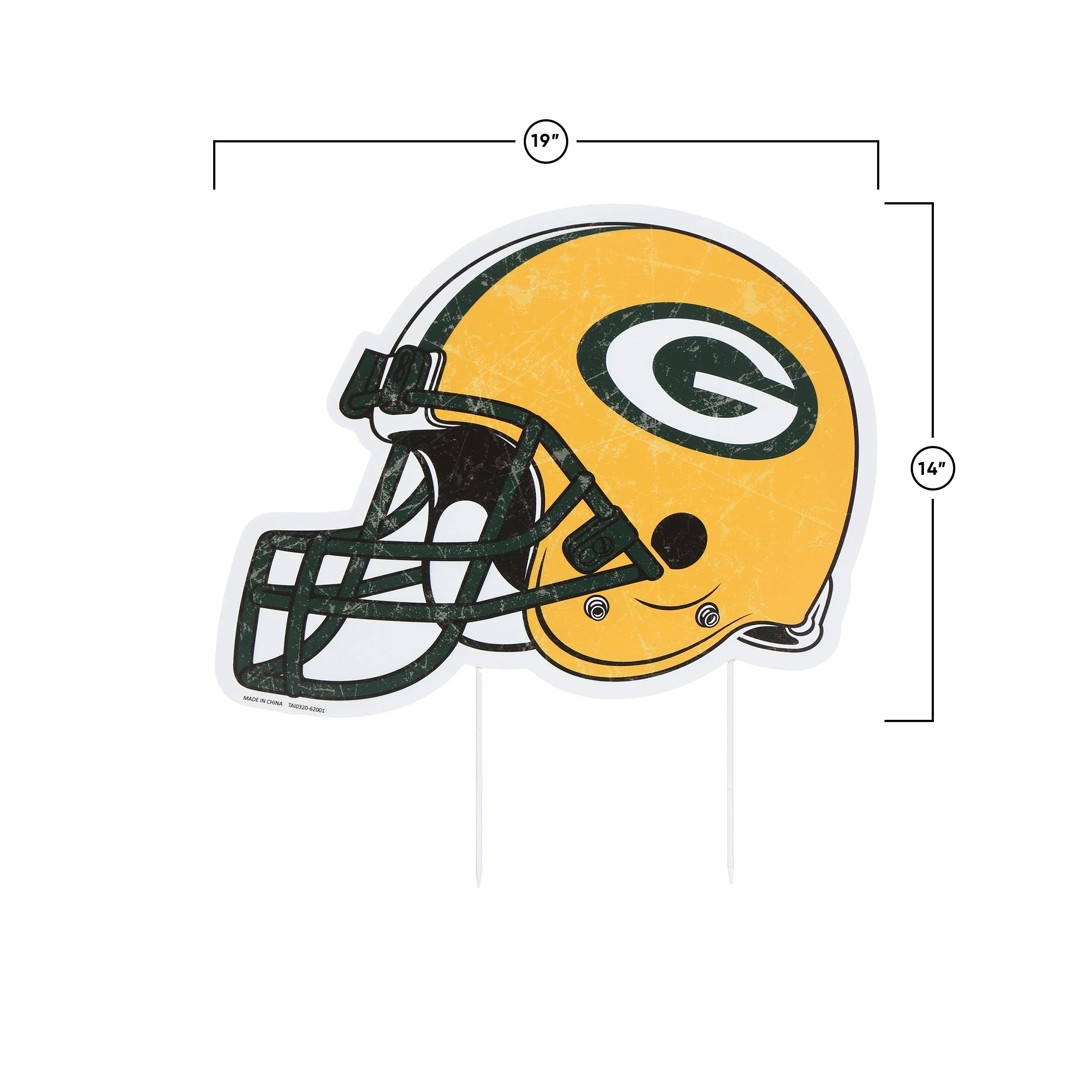 Green Bay Packers NFL Home Field Stake Helmet Sign - Image 3