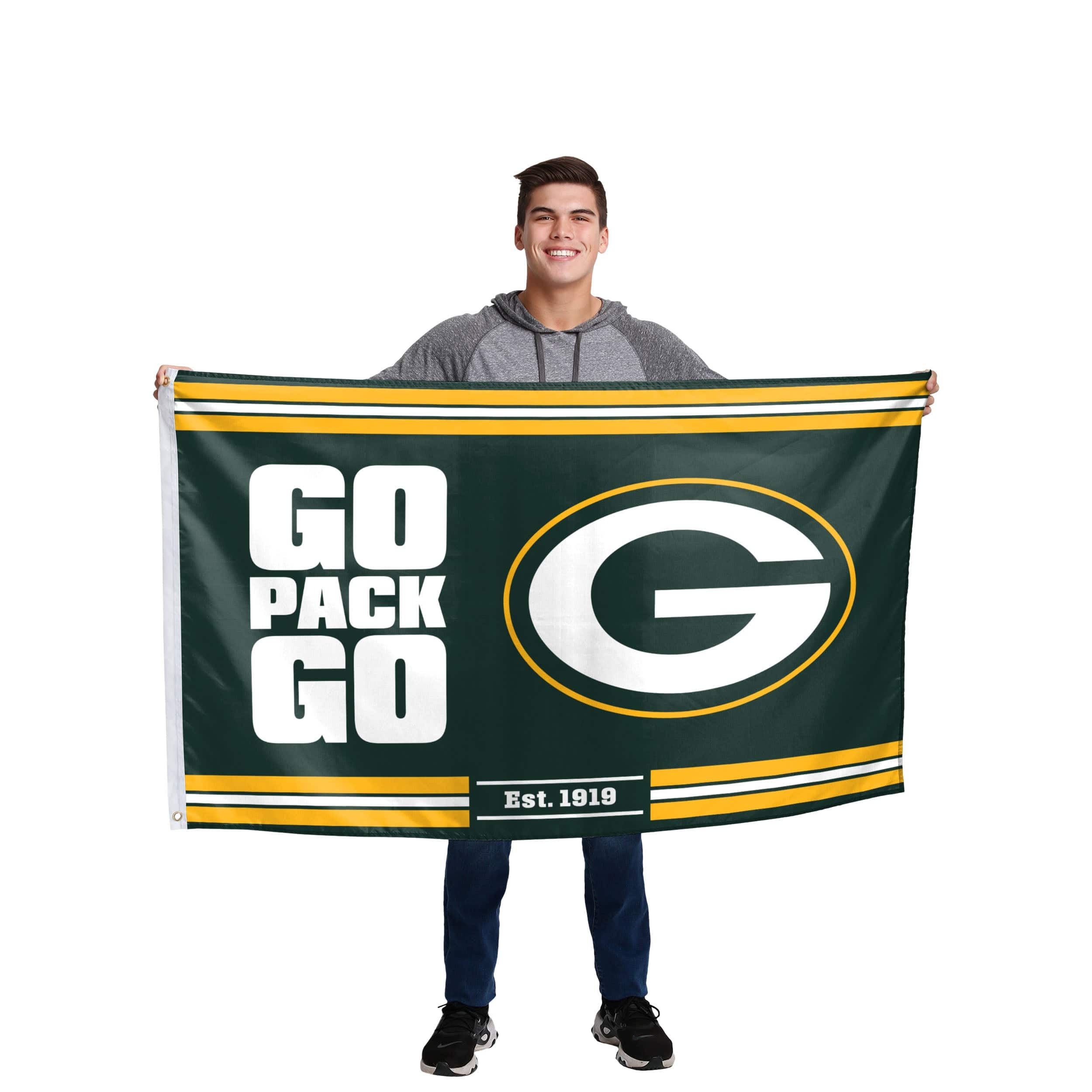 Green Bay Packers NFL Horizontal Slogan Flag - Image 2