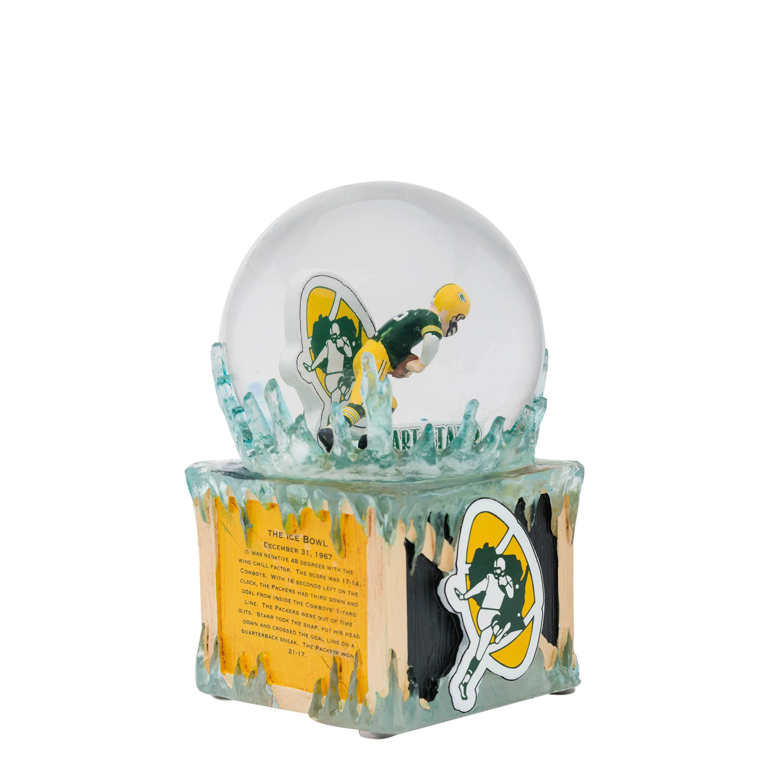 Green Bay Packers NFL Iconic Moment Snow Globe - Image 3