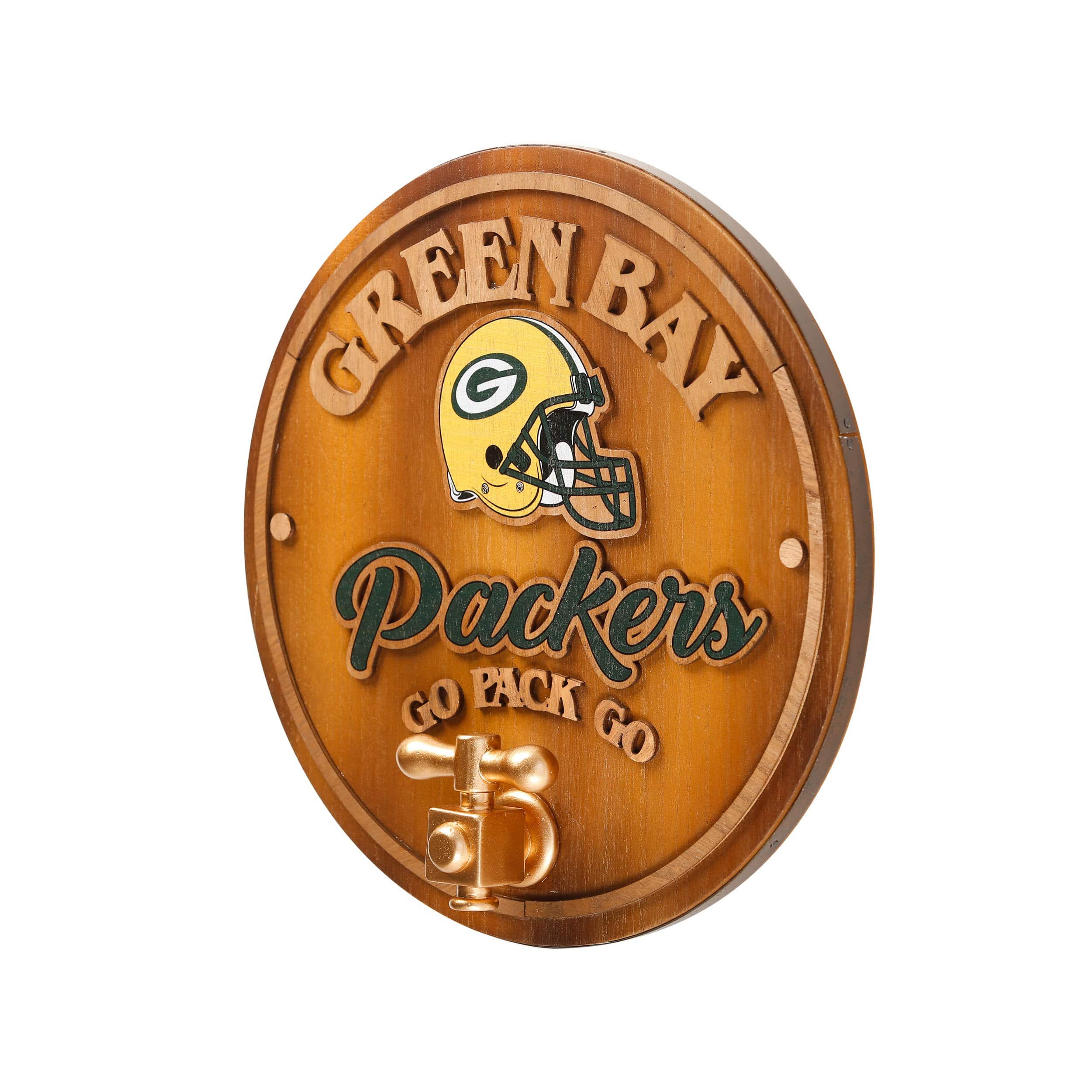 Green Bay Packers NFL Keg Tap Sign - Image 2