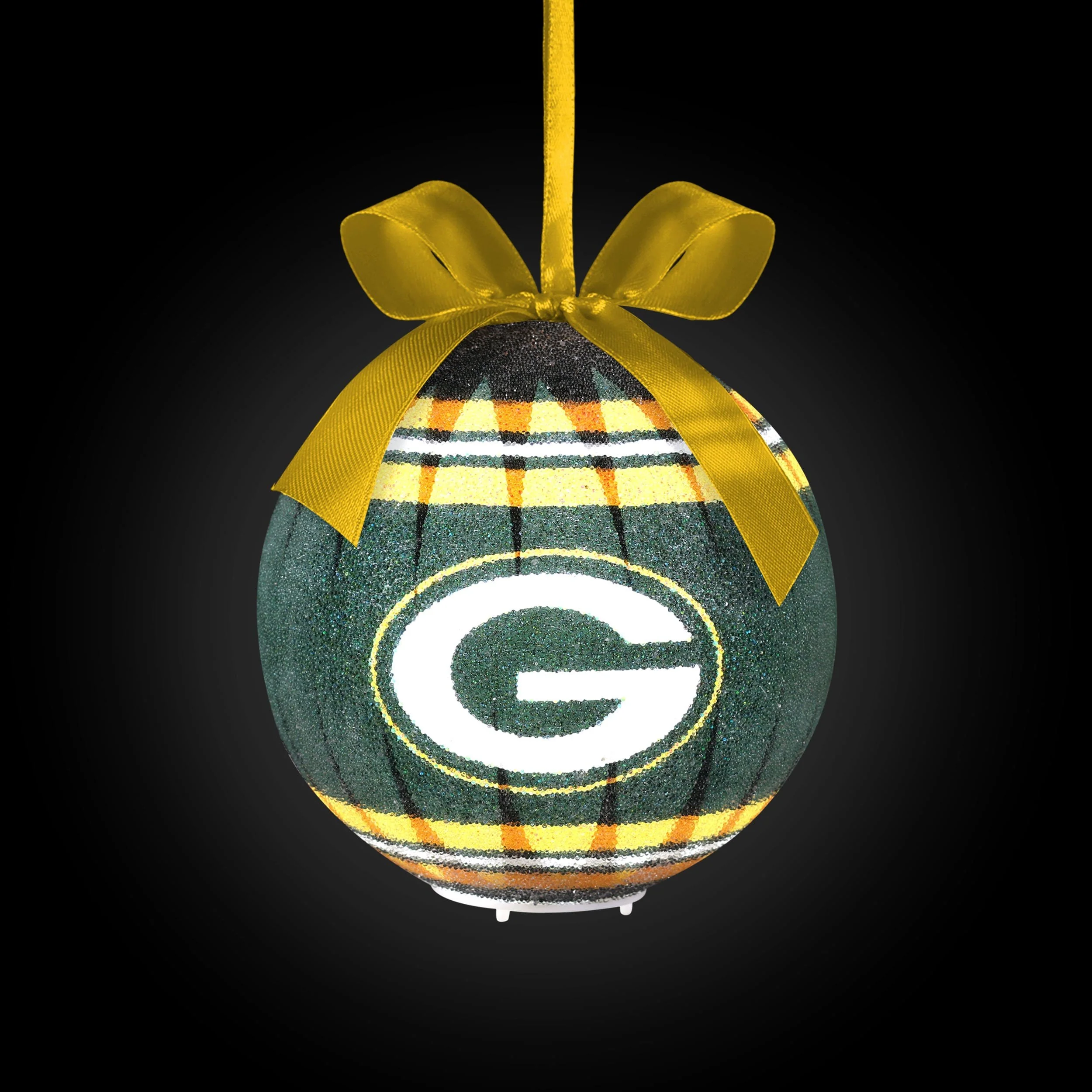 Green Bay Packers NFL LED Shatterproof Ball Ornament - Image 2