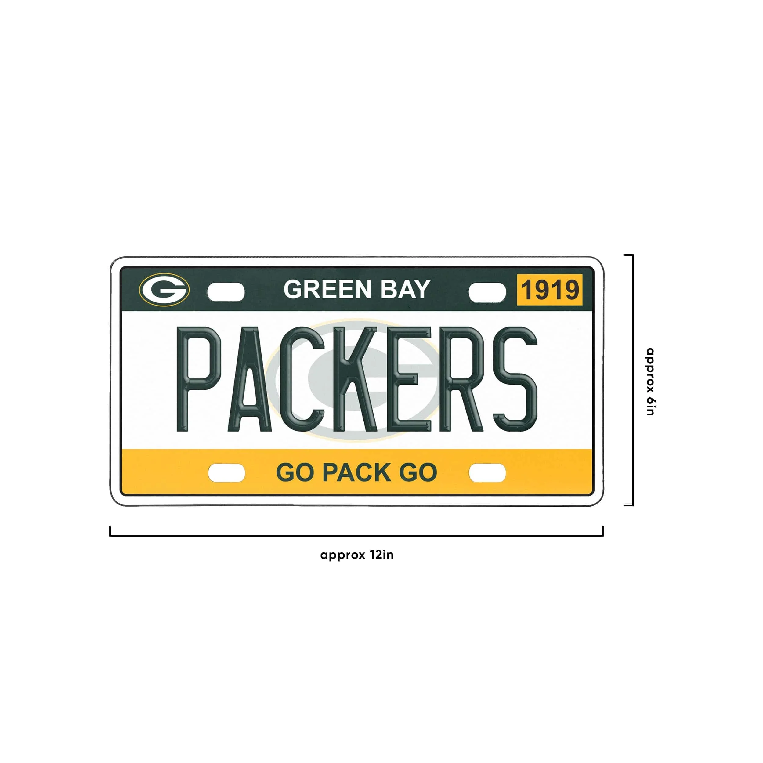Green Bay Packers NFL License Plate Wall Sign - Image 4