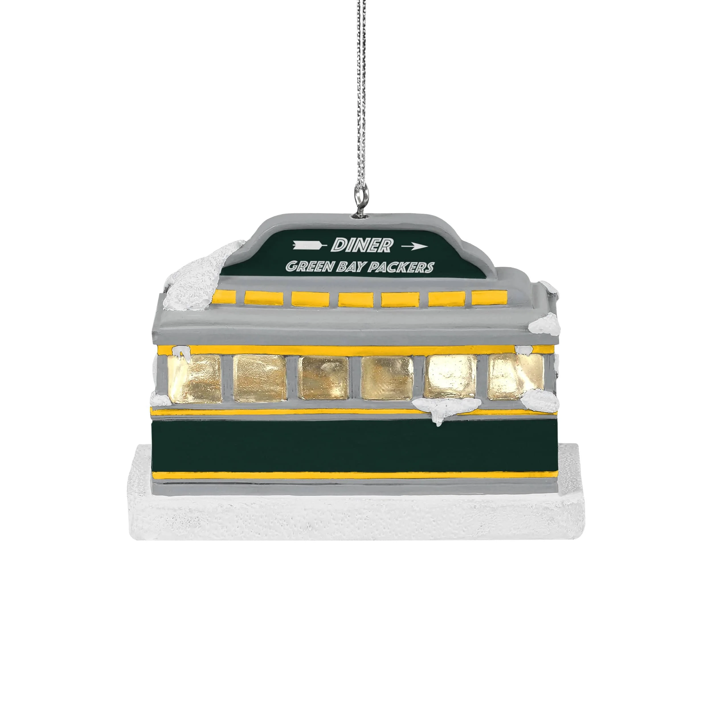 Green Bay Packers NFL Light Up Diner Ornament - Image 4