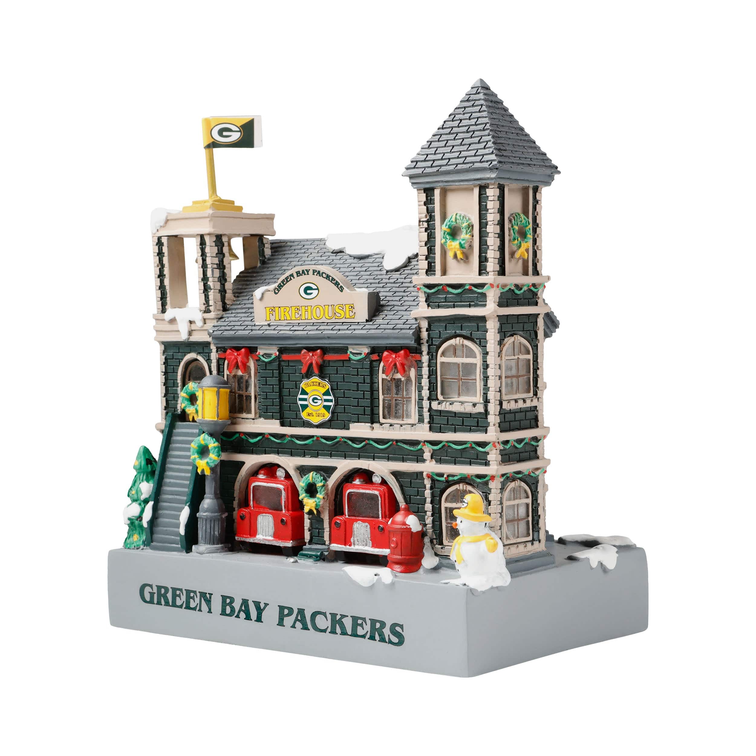Green Bay Packers NFL Light Up Resin Team Firehouse - Image 4