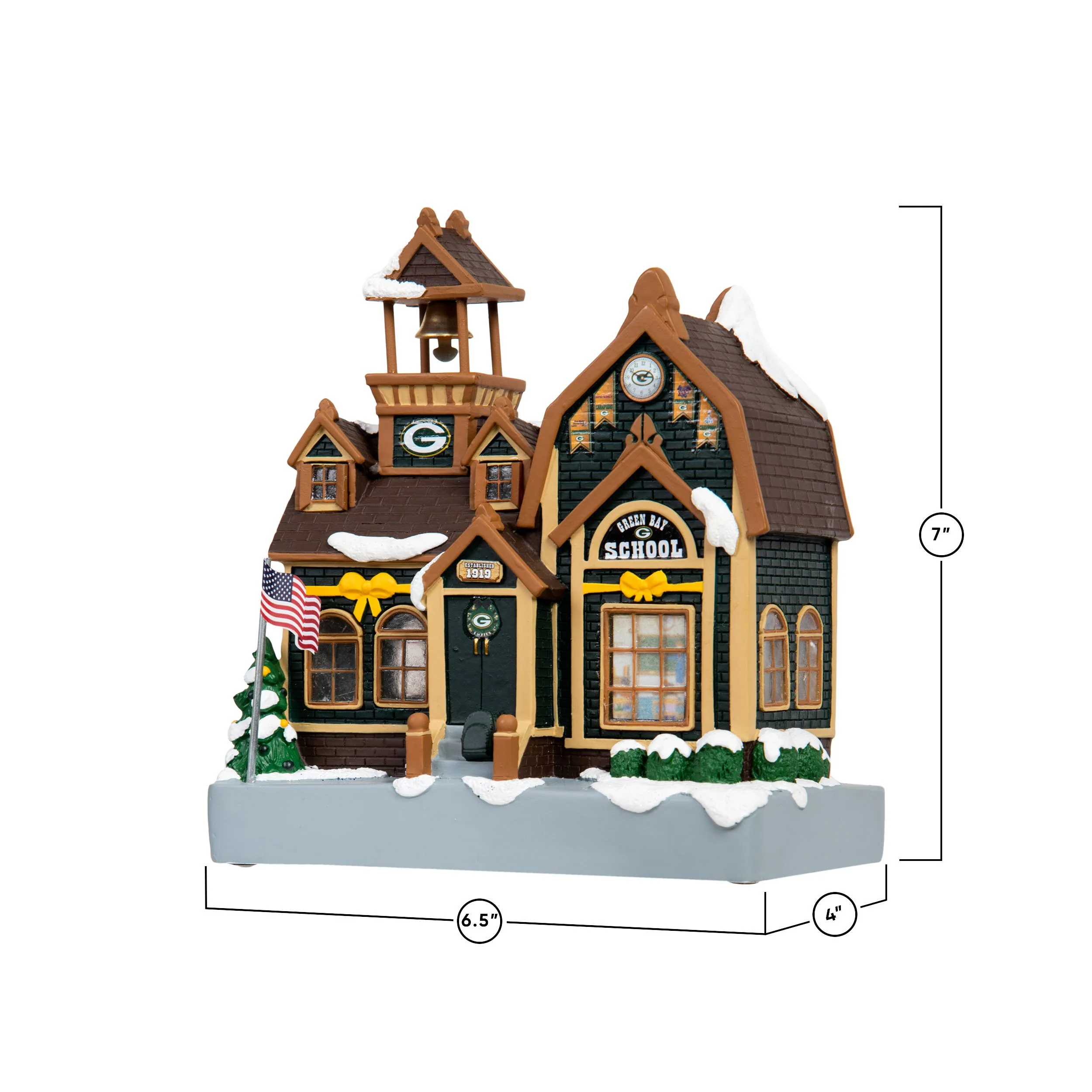 Green Bay Packers NFL Light Up Team Schoolhouse - Image 4