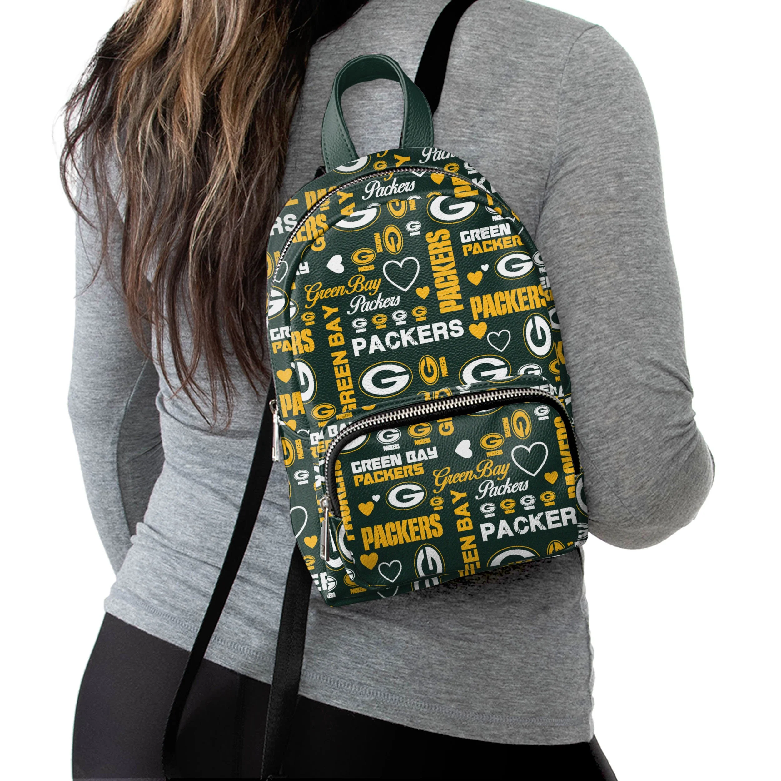 Green Bay Packers NFL Logo Love Mini Backpack - Image 2