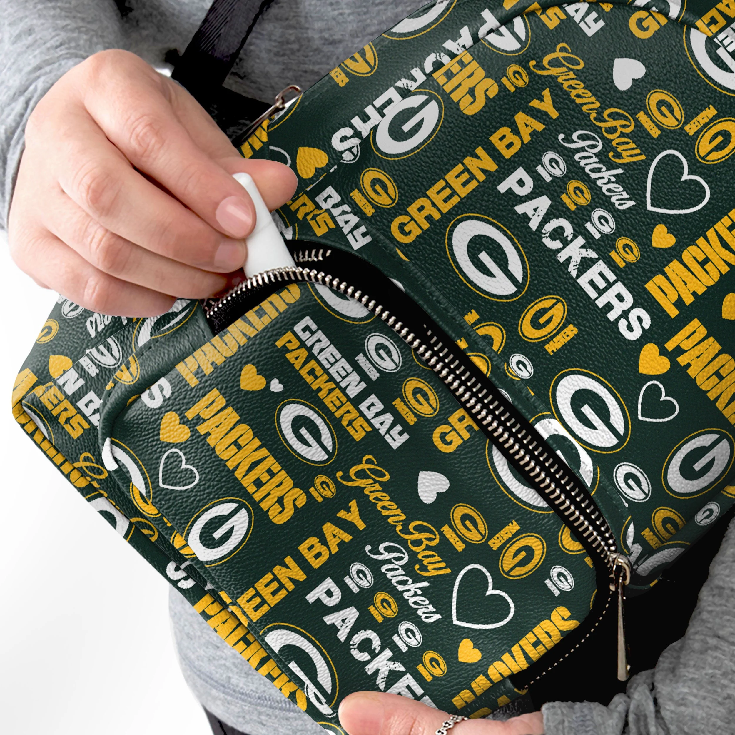 Green Bay Packers NFL Logo Love Mini Backpack - Image 3