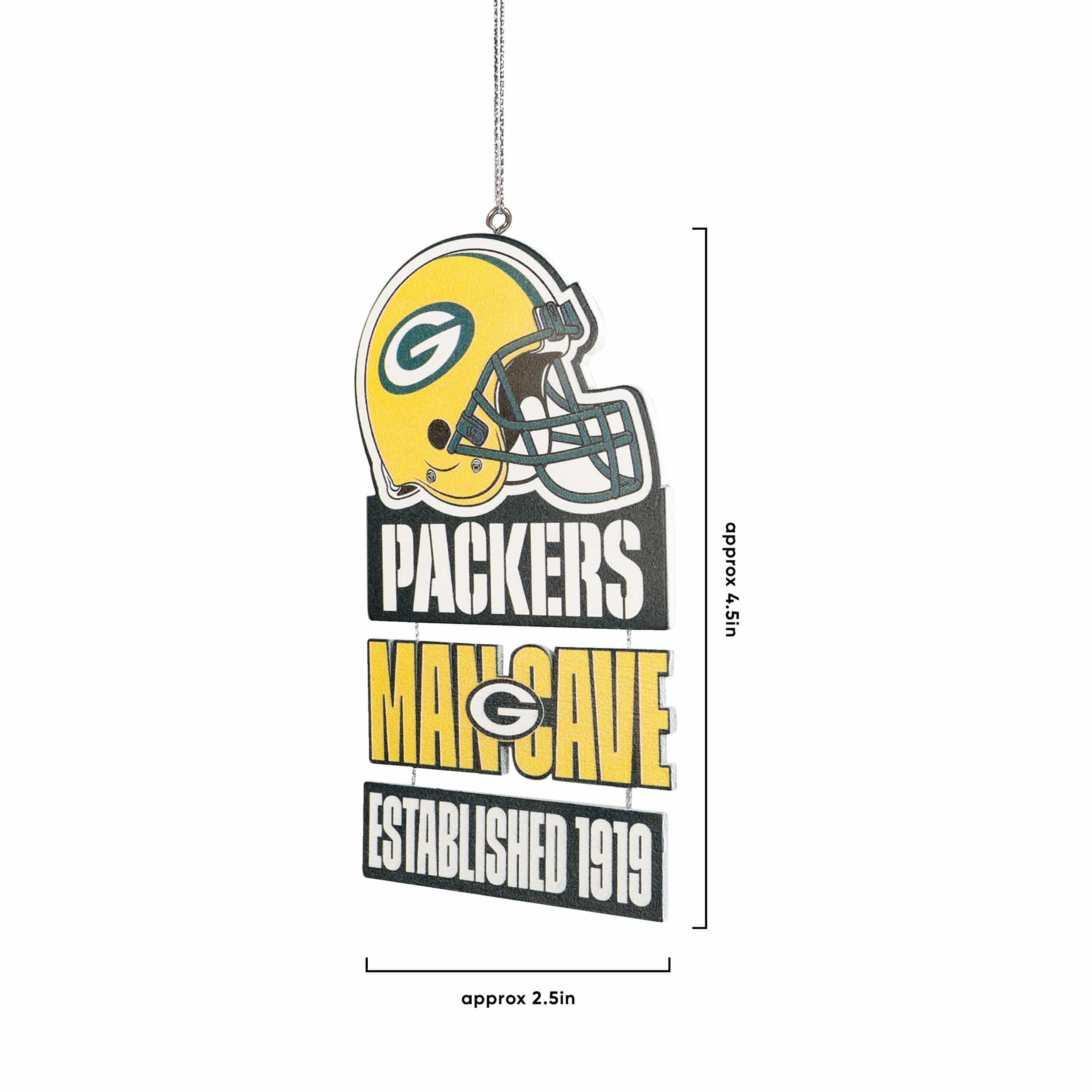 Green Bay Packers NFL Mancave Sign Ornament - Image 2
