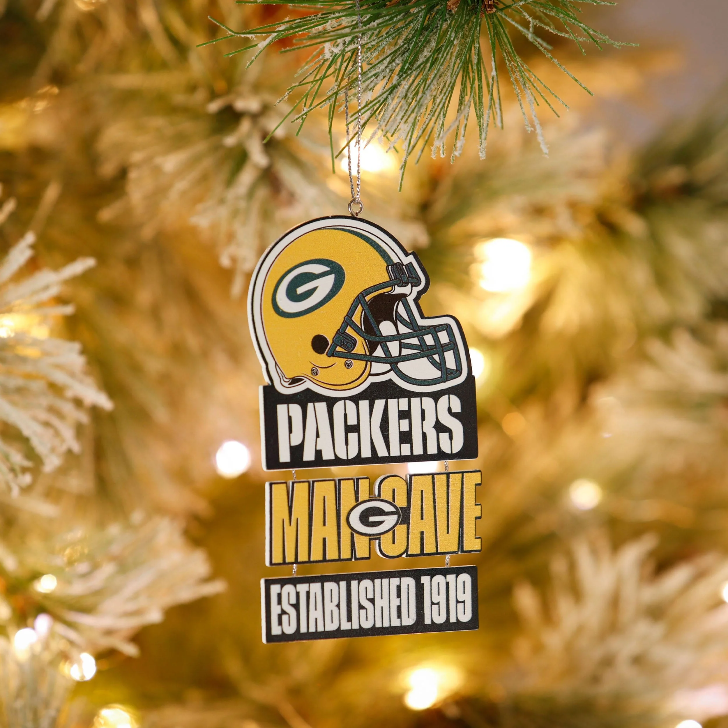 Green Bay Packers NFL Mancave Sign Ornament - Image 3