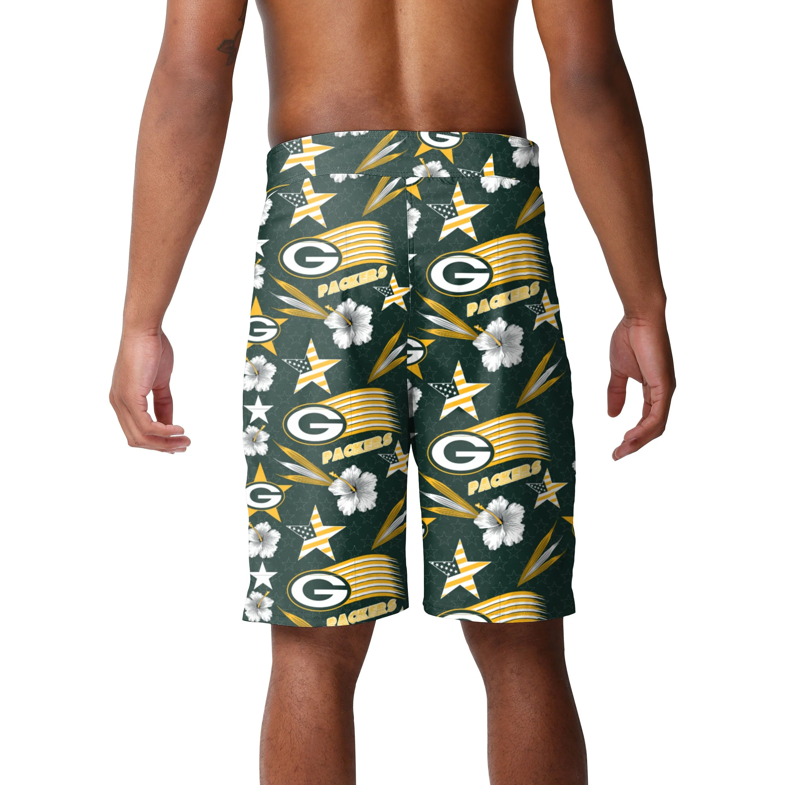 Green Bay Packers NFL Mens Americana Boardshorts - Image 3