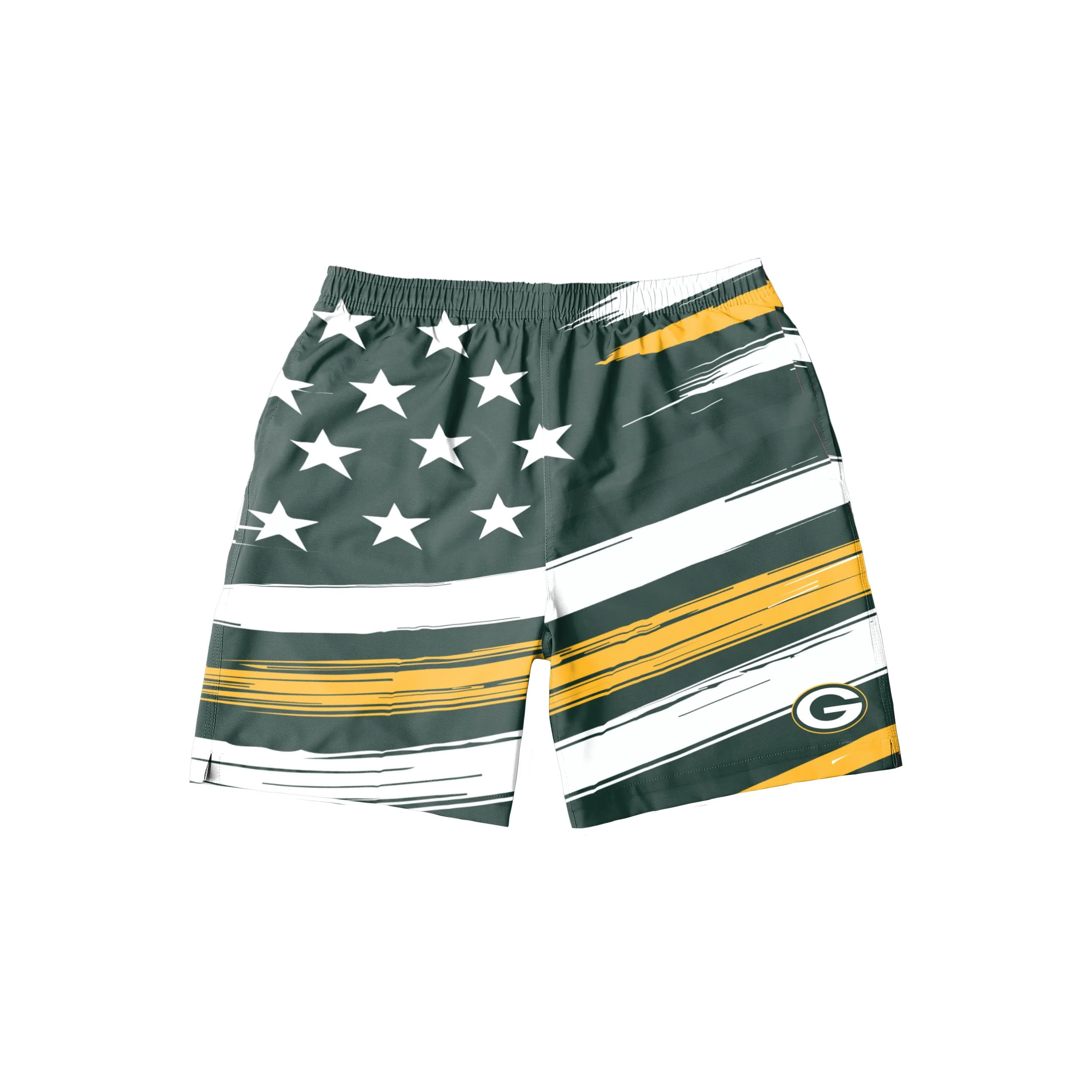 Green Bay Packers NFL Mens Americana Swimming Trunks - Image 4