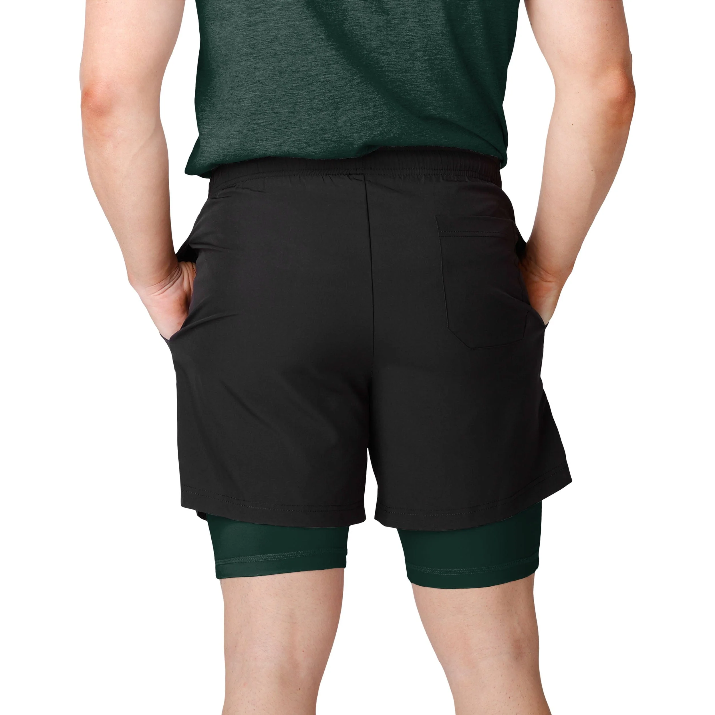 Green Bay Packers NFL Mens Black Team Color Lining Shorts - Image 3