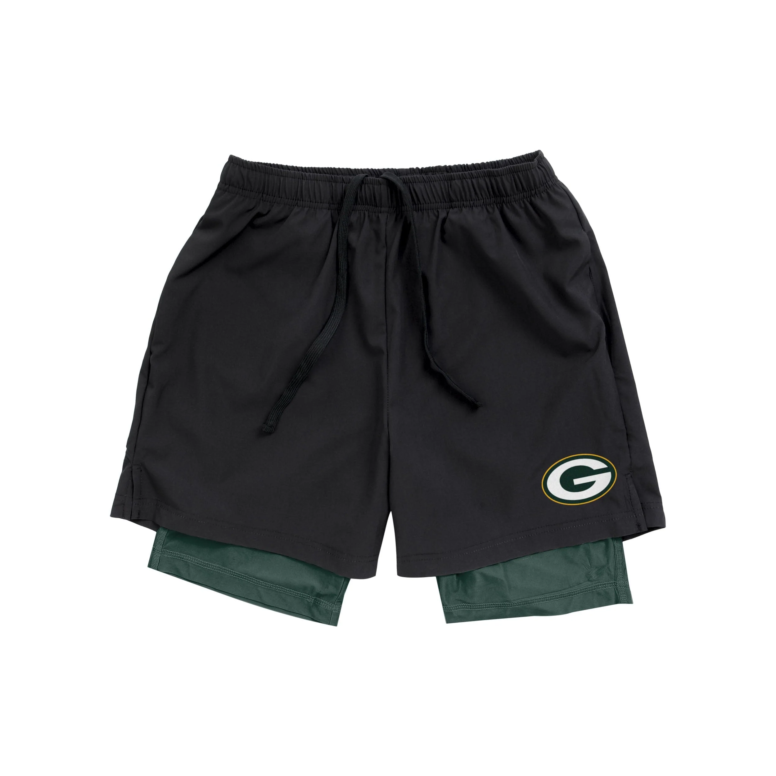 Green Bay Packers NFL Mens Black Team Color Lining Shorts - Image 4