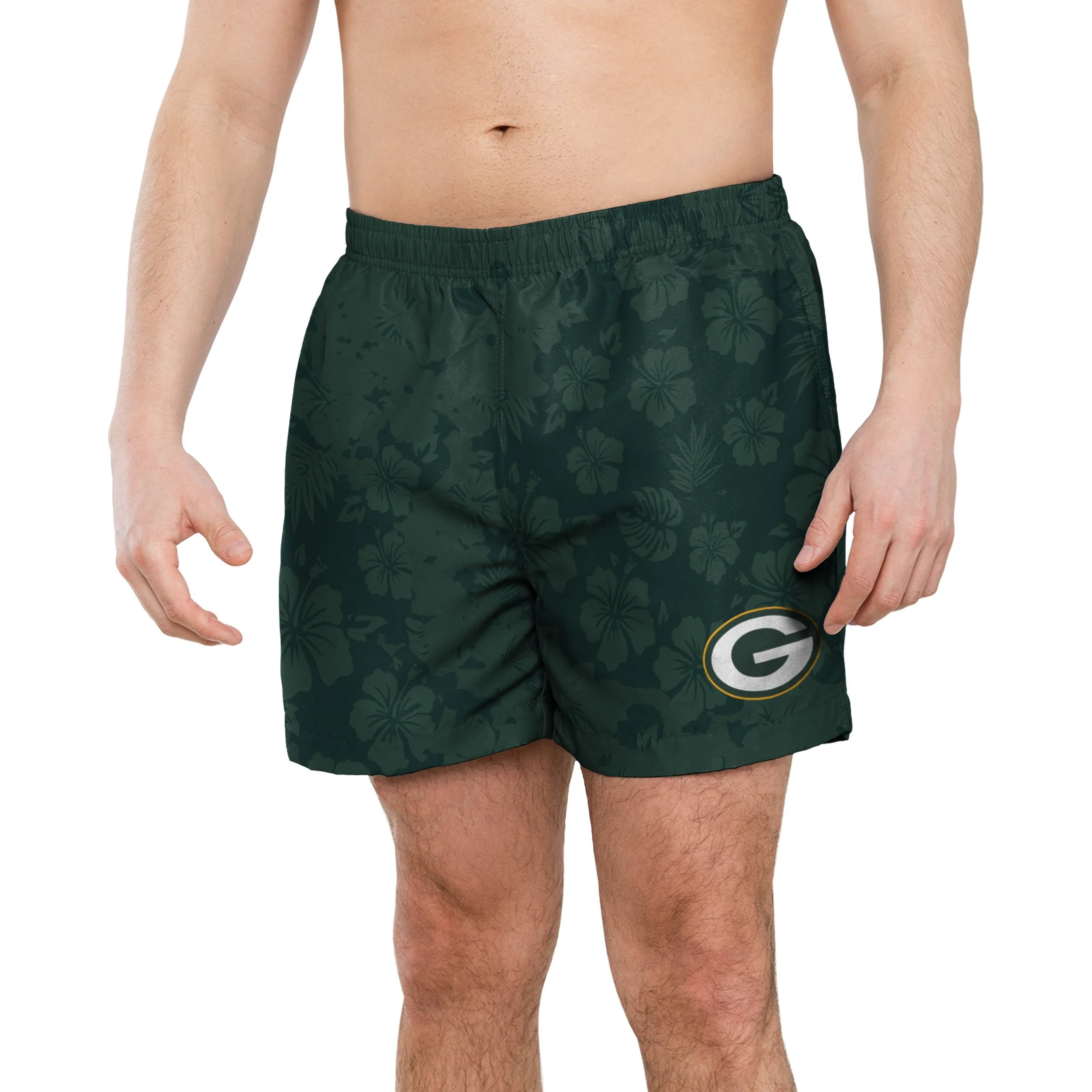 Green Bay Packers NFL Mens Color Change-Up Swimming Trunks - Image 2