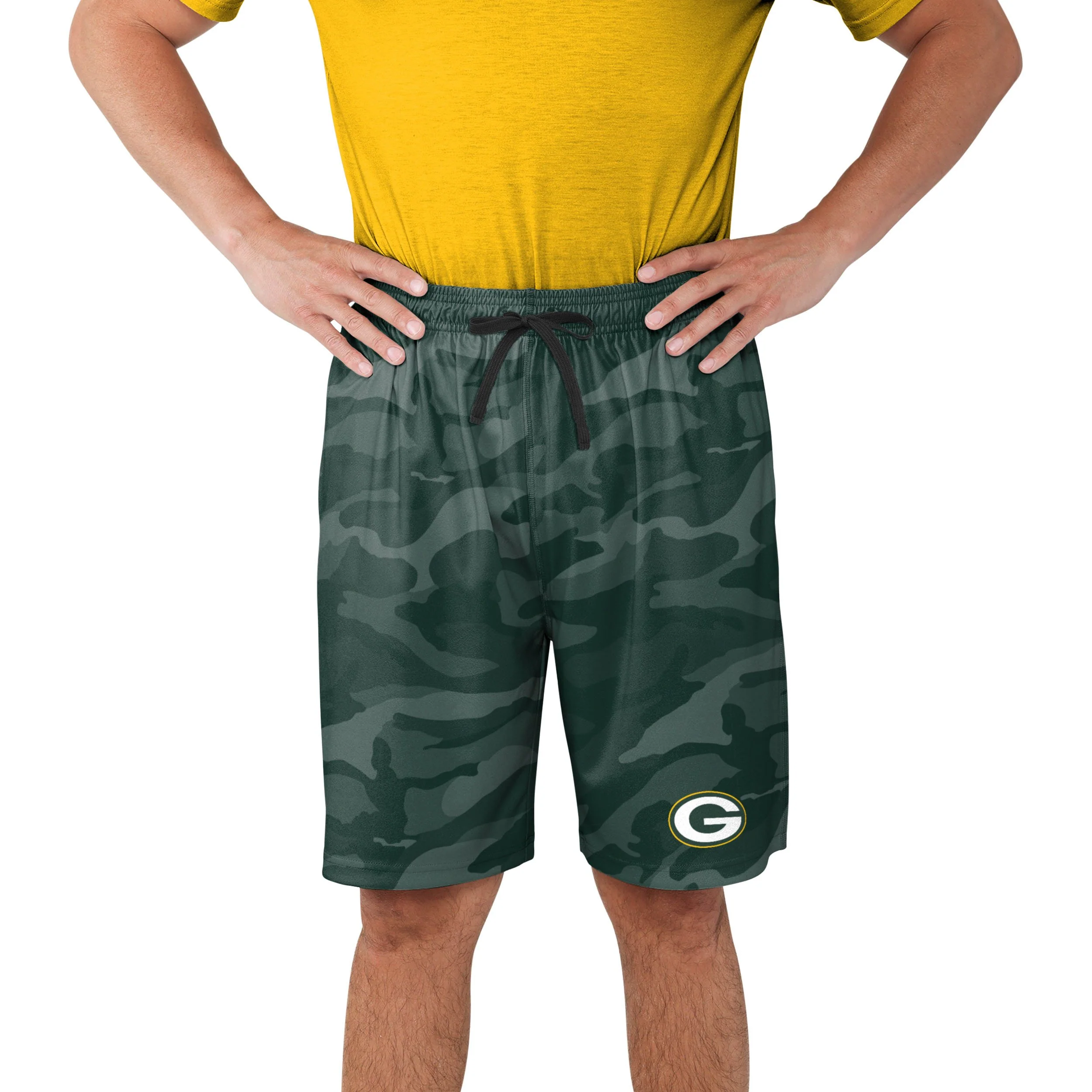 Green Bay Packers NFL Mens Cool Camo Training Shorts - Image 2