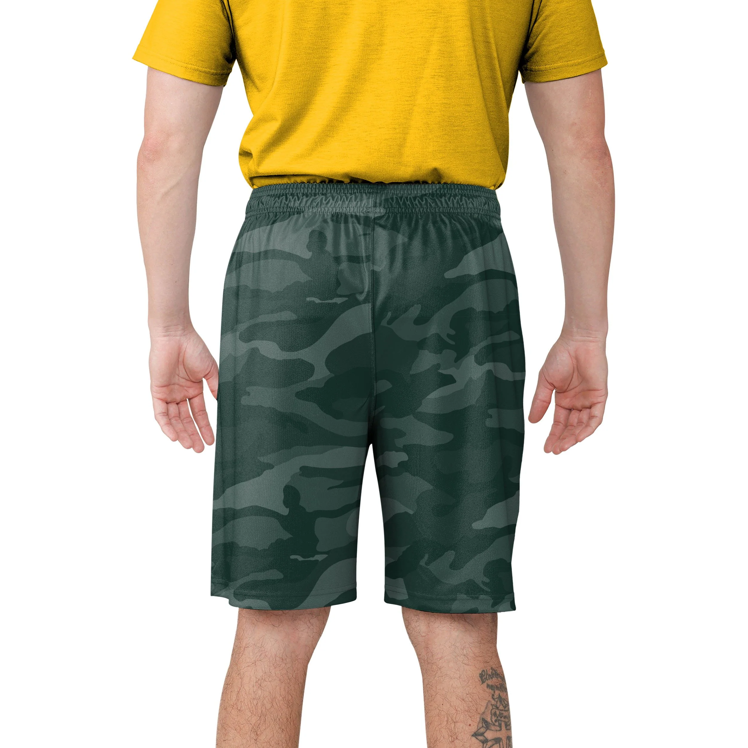 Green Bay Packers NFL Mens Cool Camo Training Shorts - Image 3