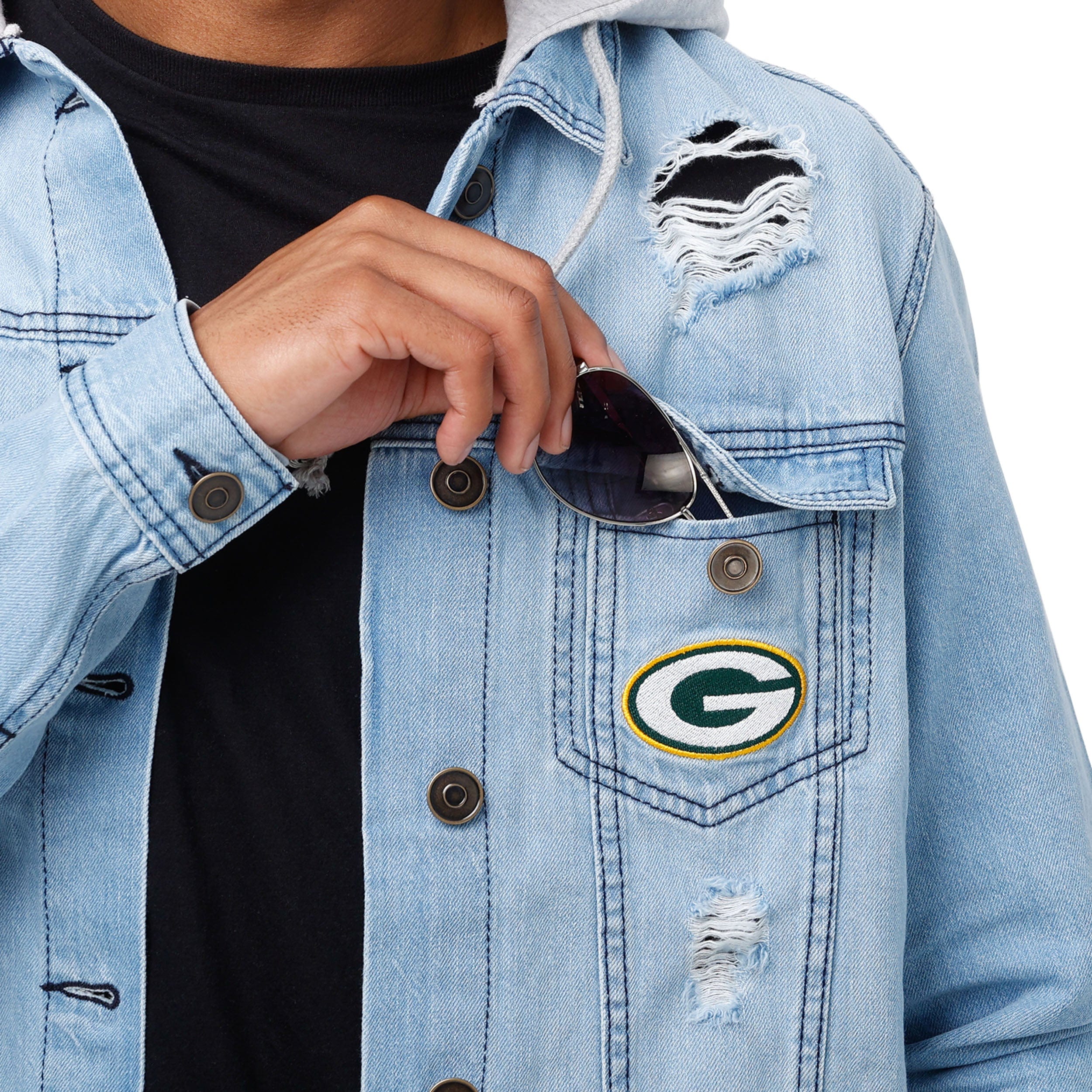 Green Bay Packers NFL Mens Denim Days Jacket - Image 3
