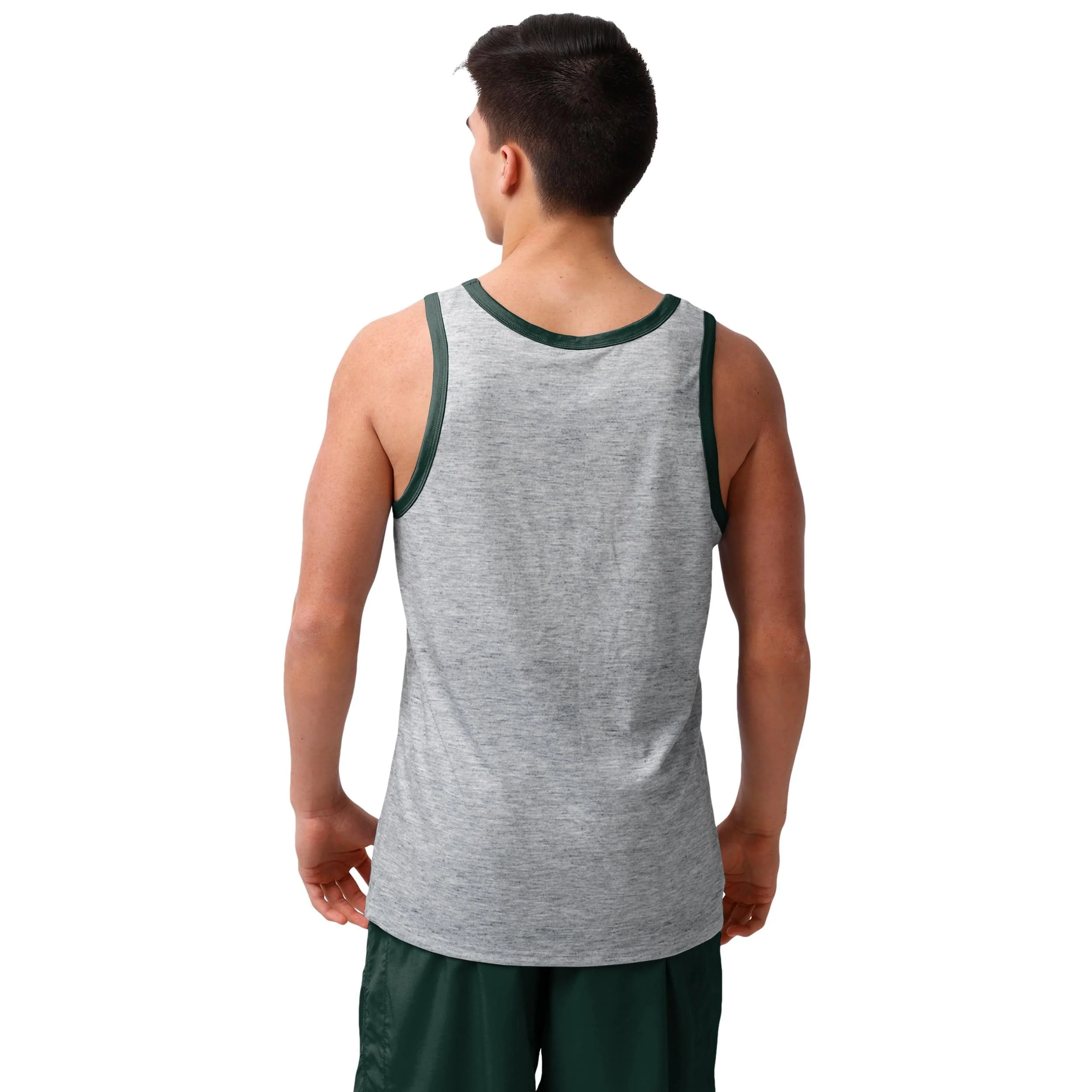 Green Bay Packers NFL Mens Gray Wordmark Sleeveless Top - Image 2