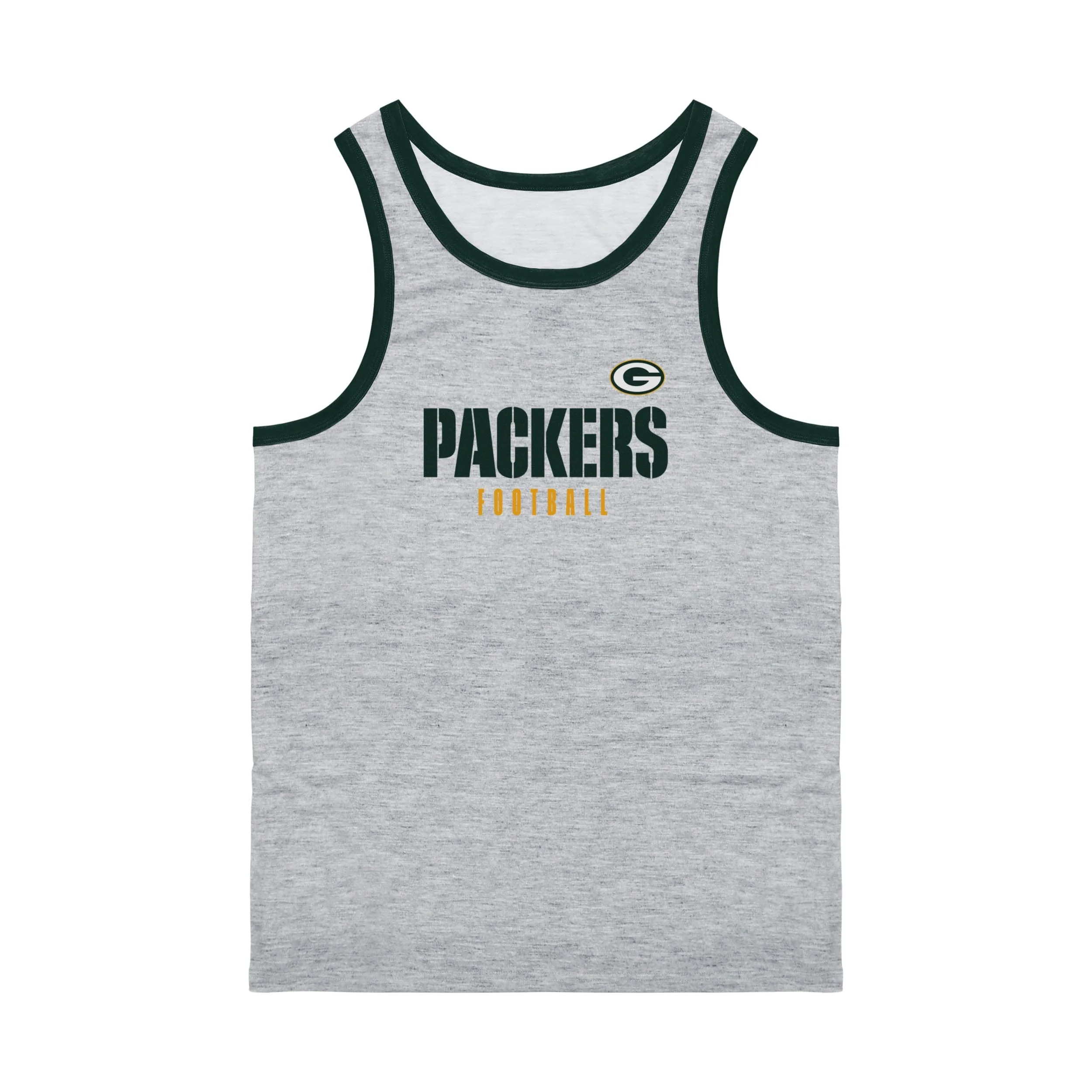 Green Bay Packers NFL Mens Gray Wordmark Sleeveless Top - Image 3