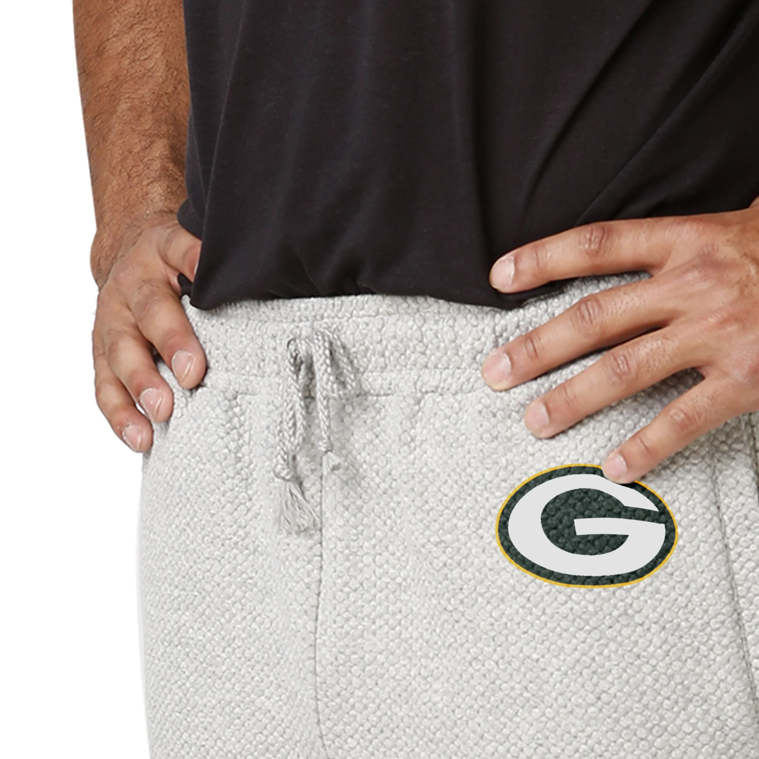 Green Bay Packers NFL Mens Gray Woven Joggers - Image 4
