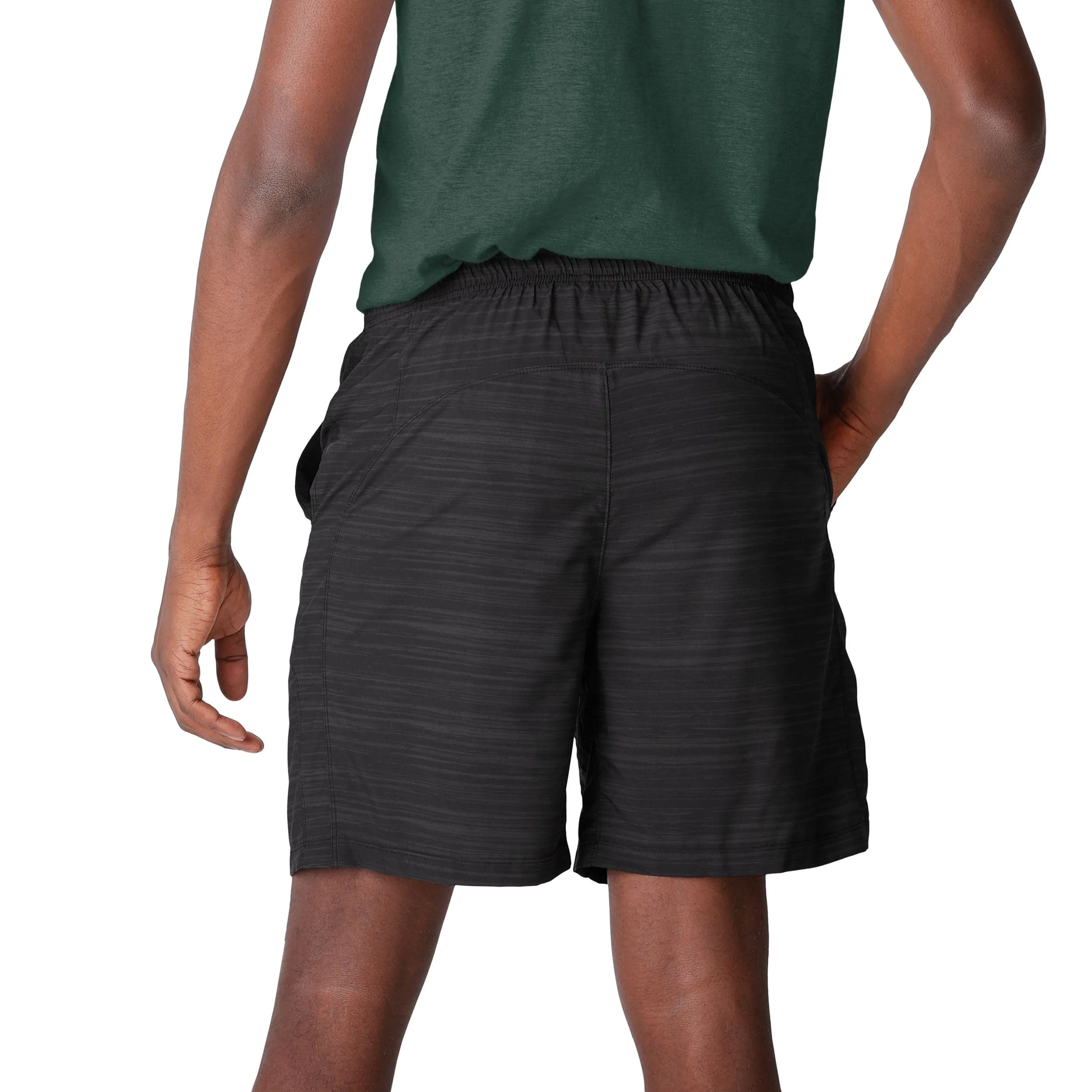 Green Bay Packers NFL Mens Heathered Black Woven Liner Shorts - Image 3