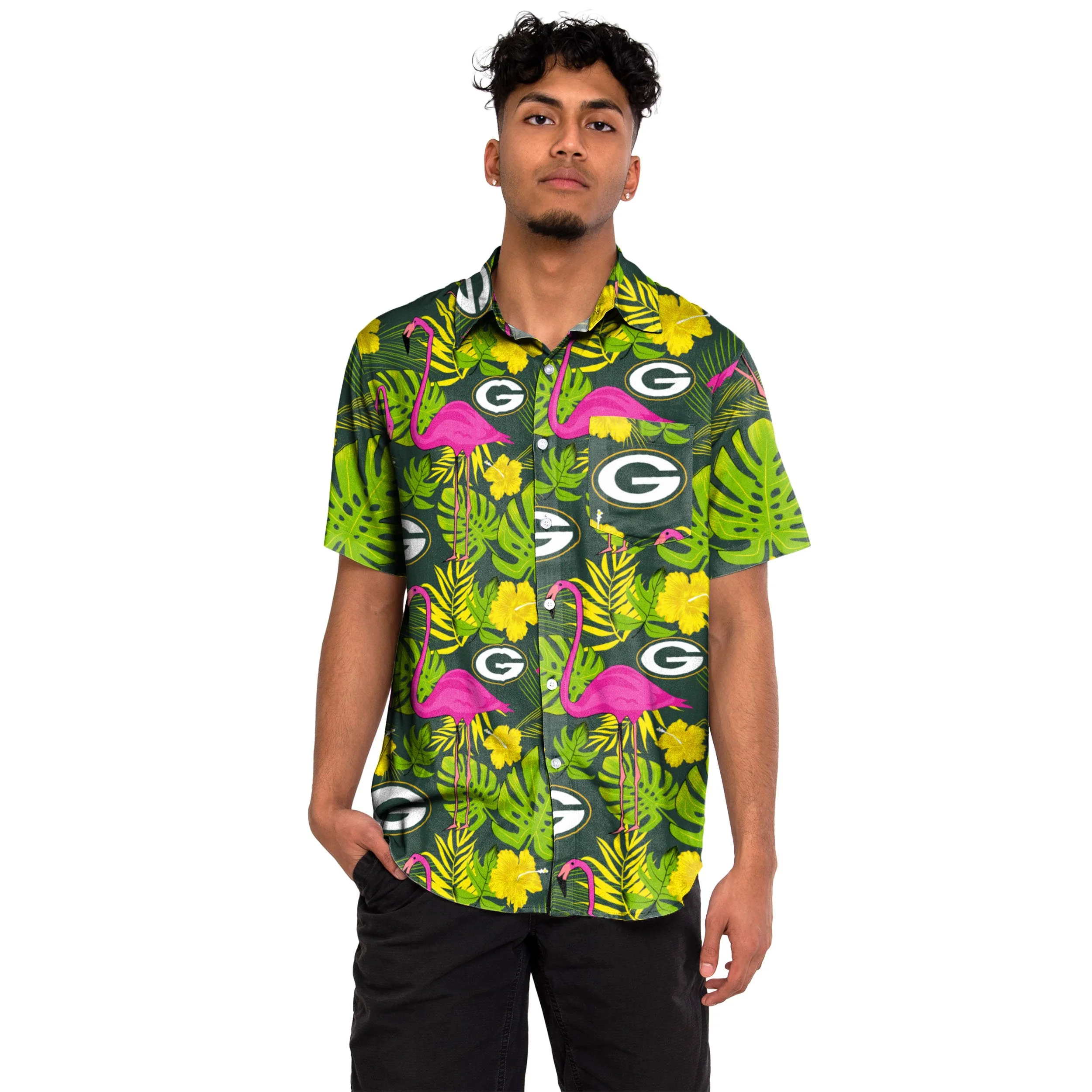 Green Bay Packers NFL Mens Highlights Button Up Shirt - Image 2