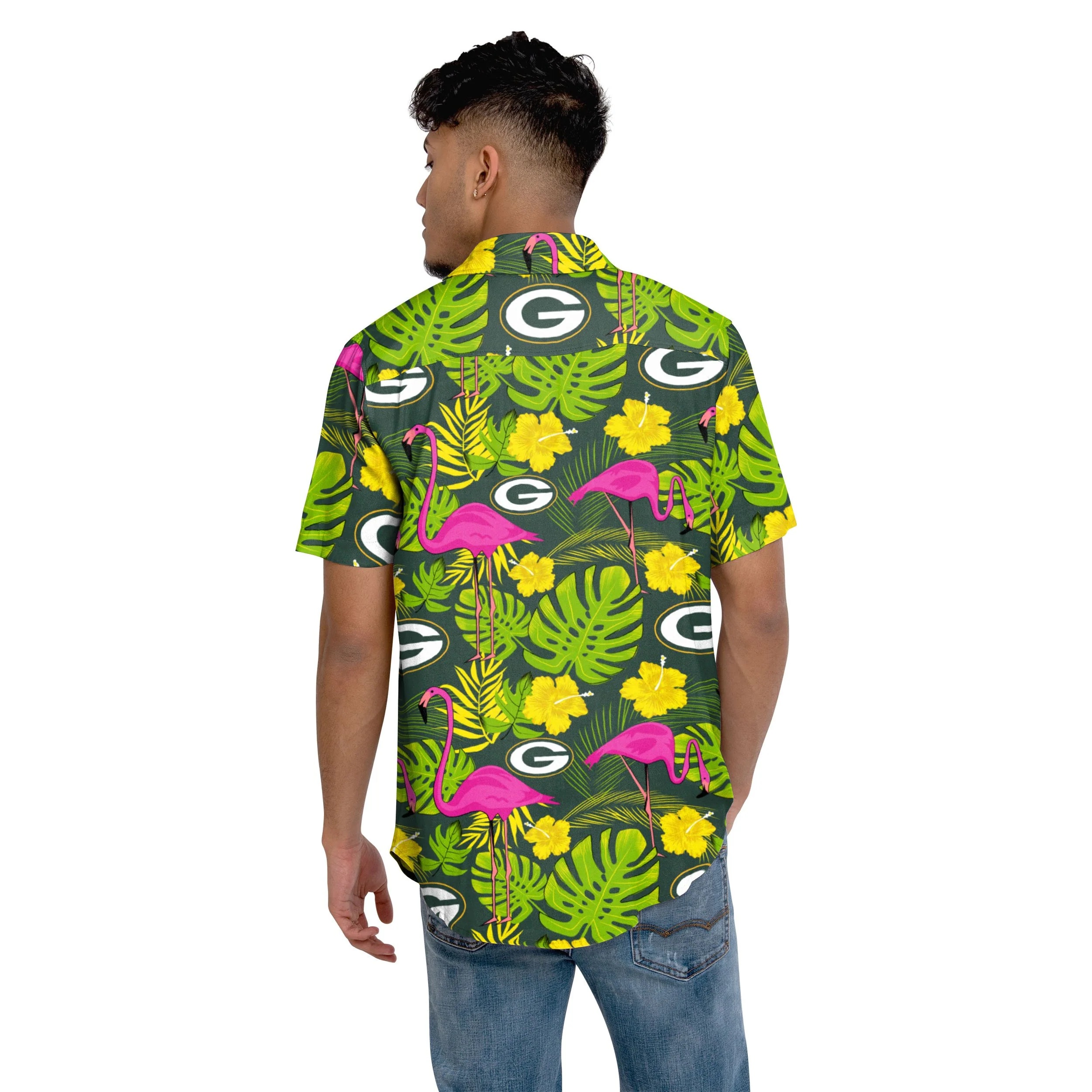 Green Bay Packers NFL Mens Highlights Button Up Shirt - Image 3