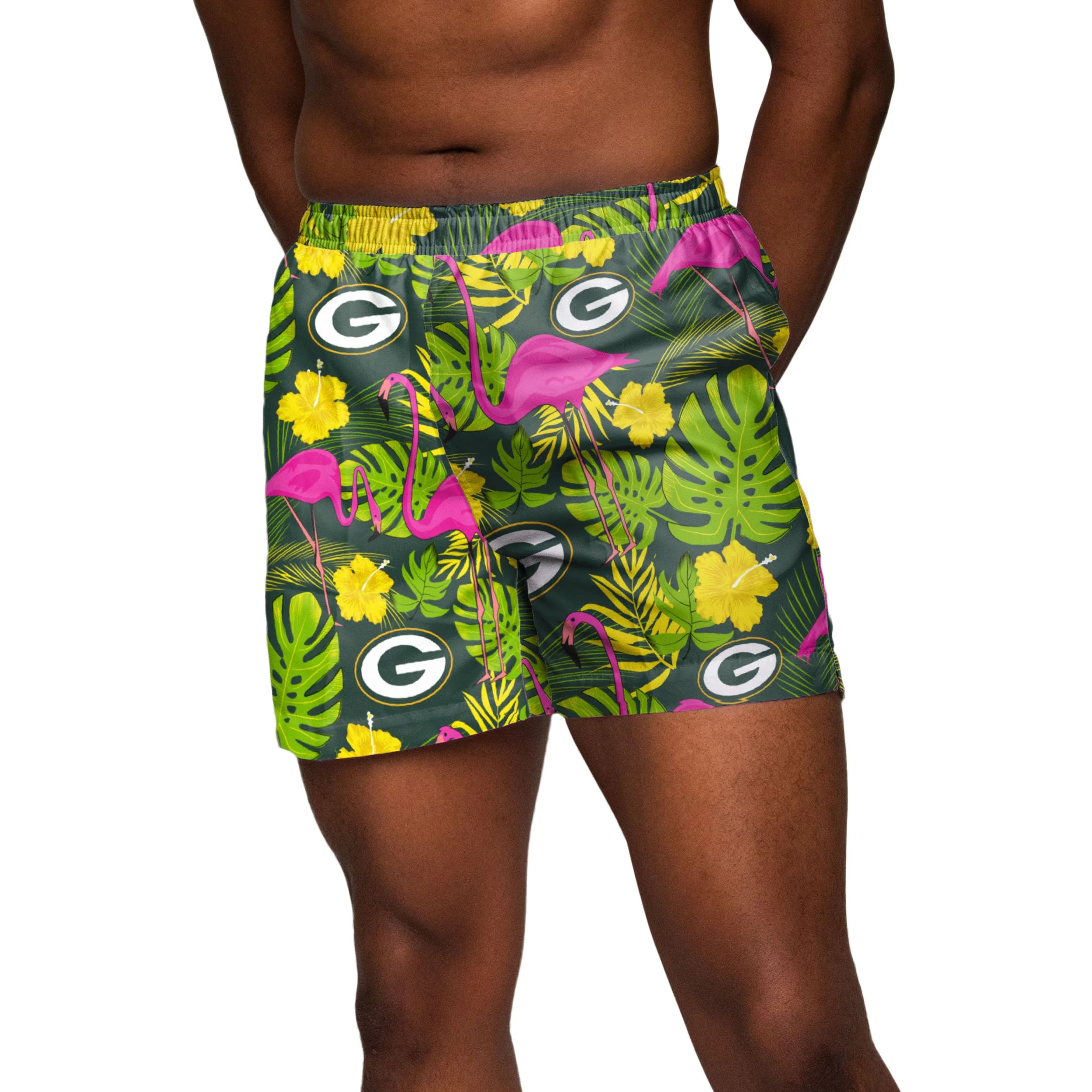 Green Bay Packers NFL Mens Highlights Swimming Trunks - Image 2