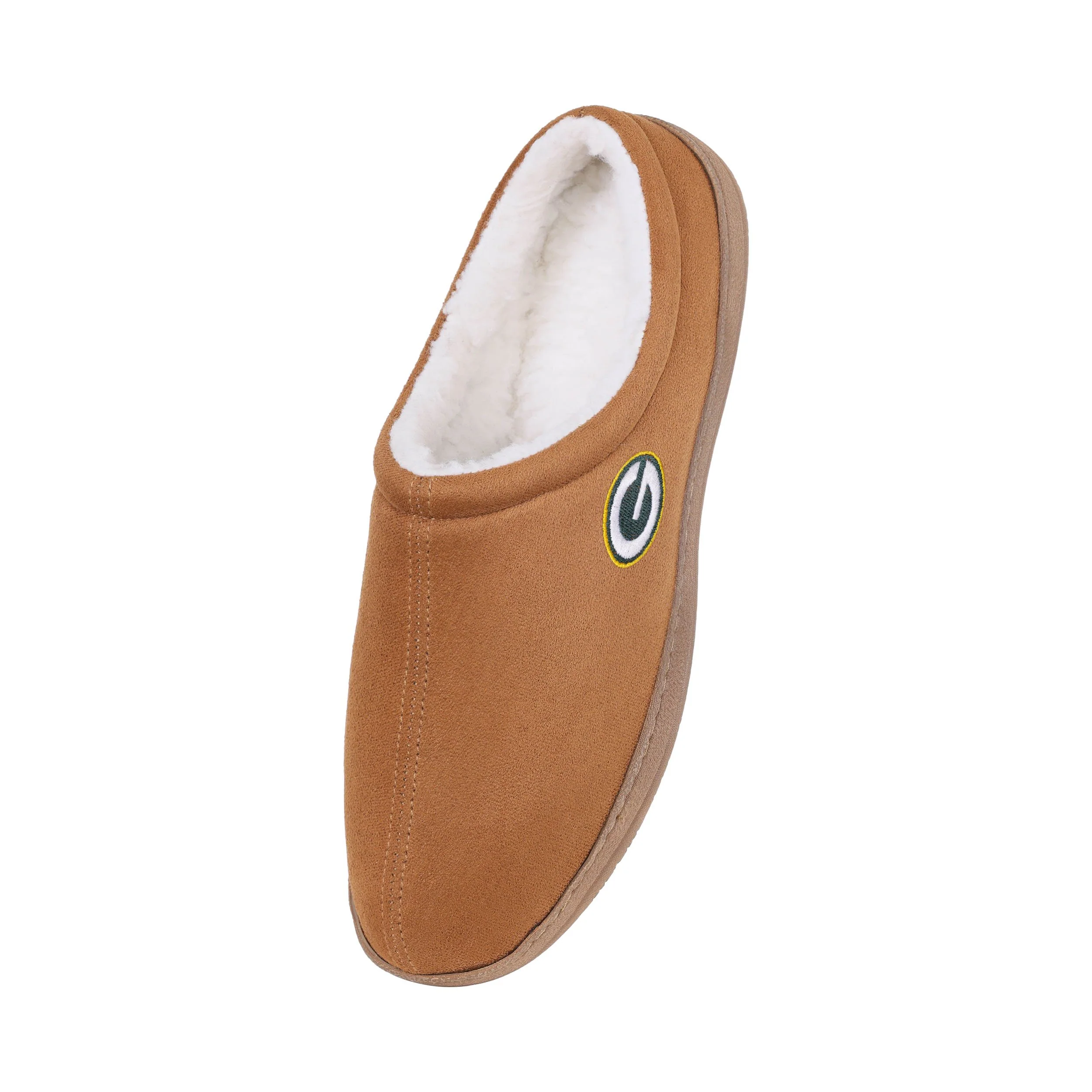 Green Bay Packers NFL Mens Low Top Suede Slippers - Image 3