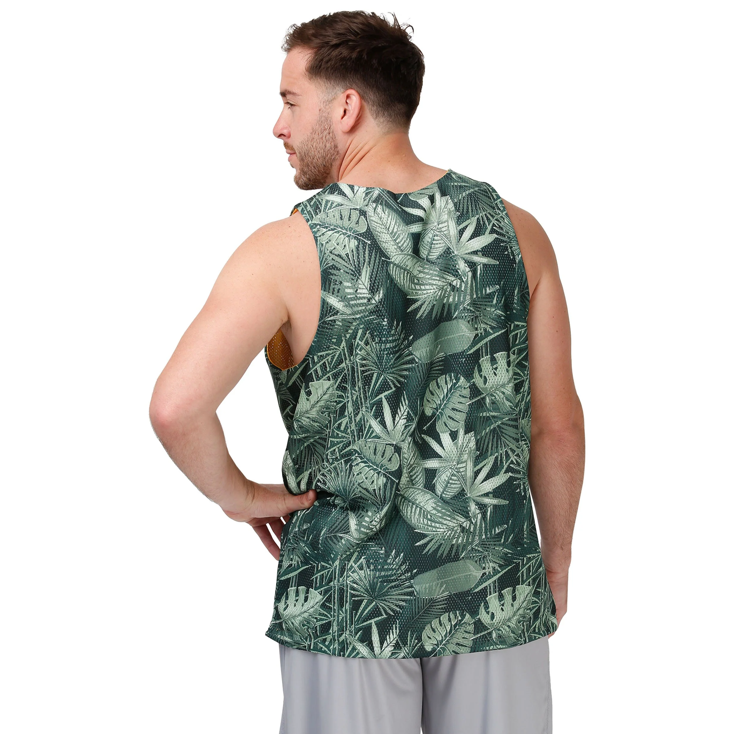 Green Bay Packers NFL Mens Reversible Floral Change-Up Sleeveless Top - Image 4